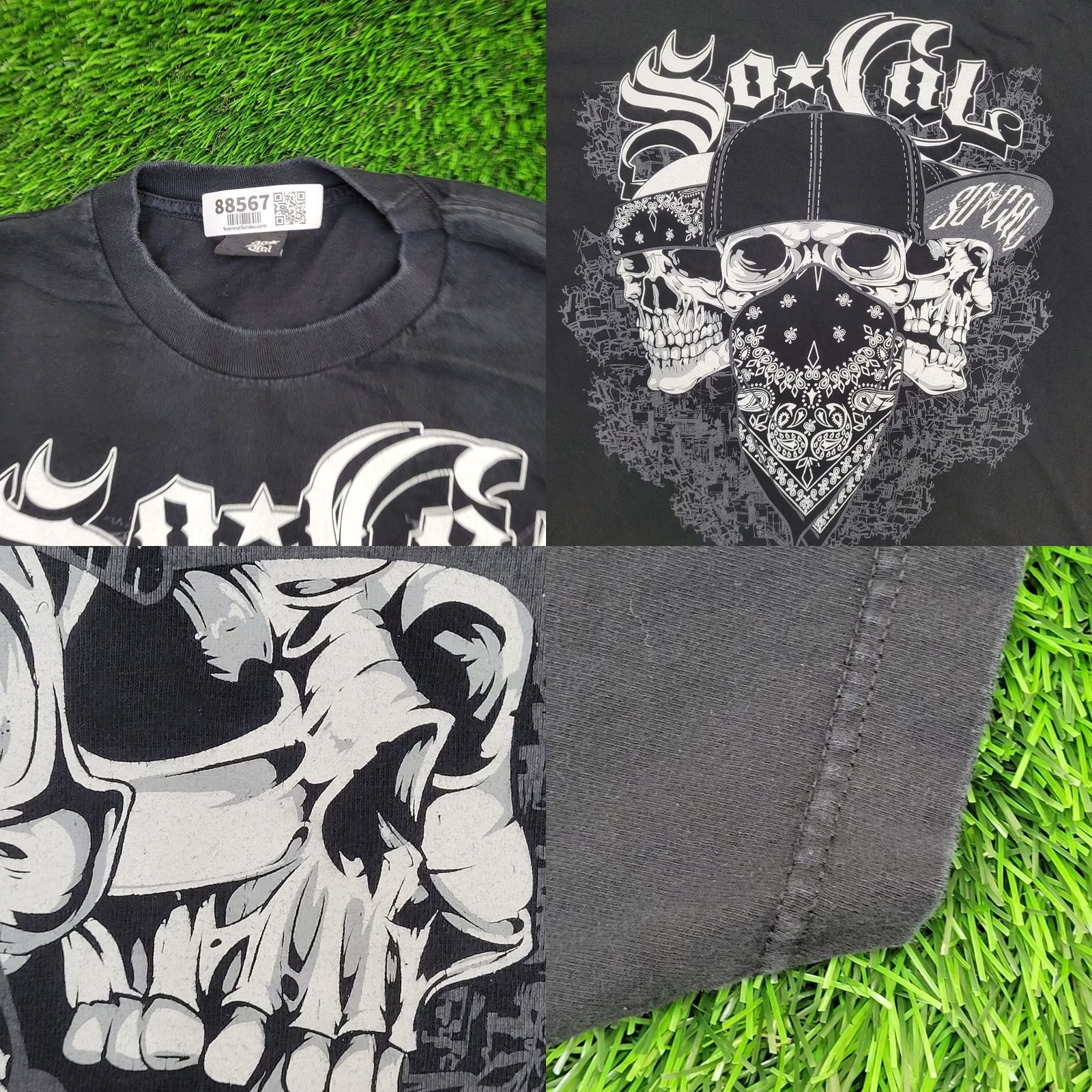 Vintage Vintage Y2K So-Cal Tribal Skull Shirt 2XL Black Edgy Streetwear Size US XXL / EU 58 / 5 - 8 Thumbnail