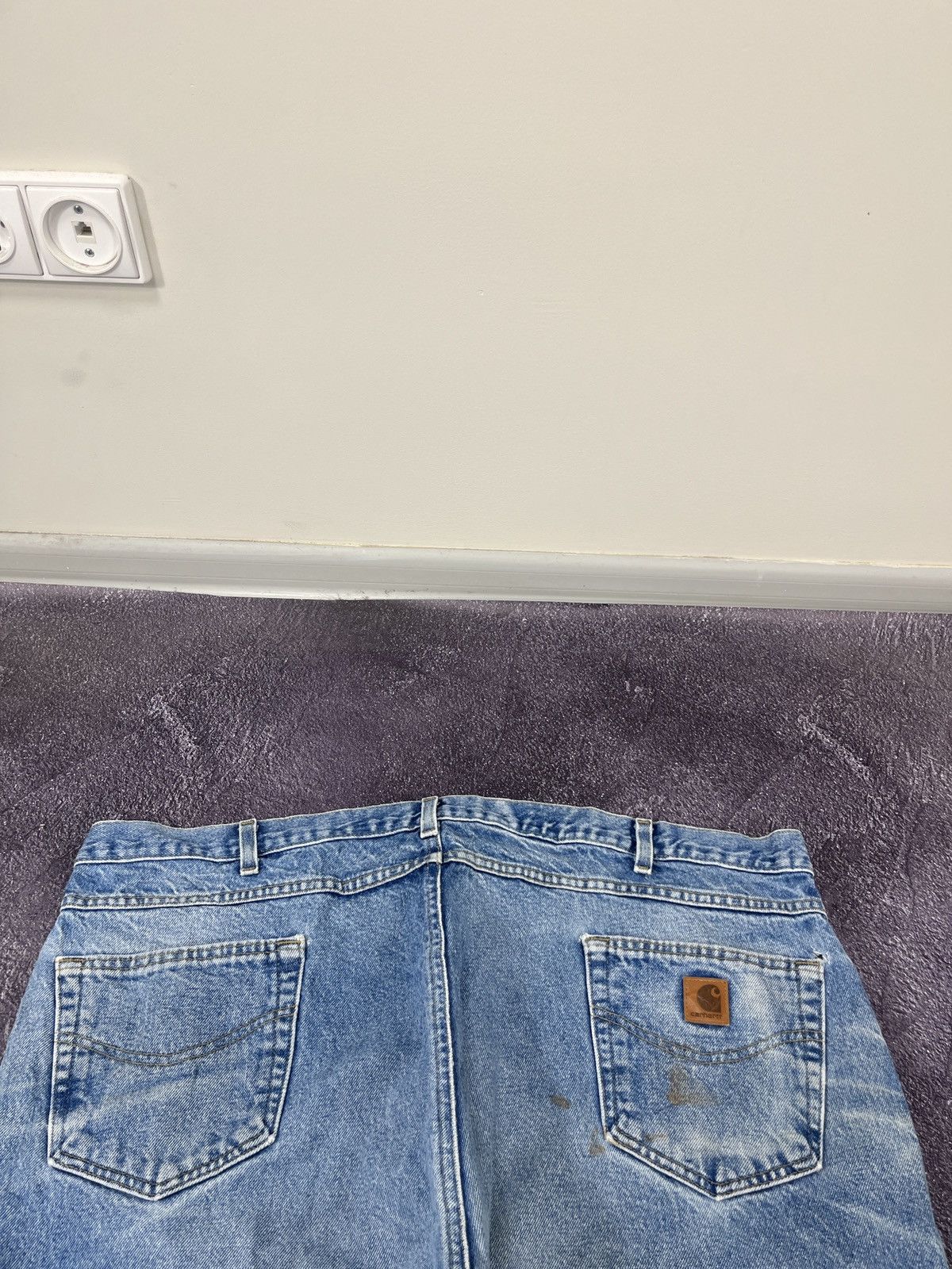 Carhartt Vintage 90s Carhartt Faded Blue Y2K Work Baggy Jeans Size US 44 / EU 60 - 8 Thumbnail