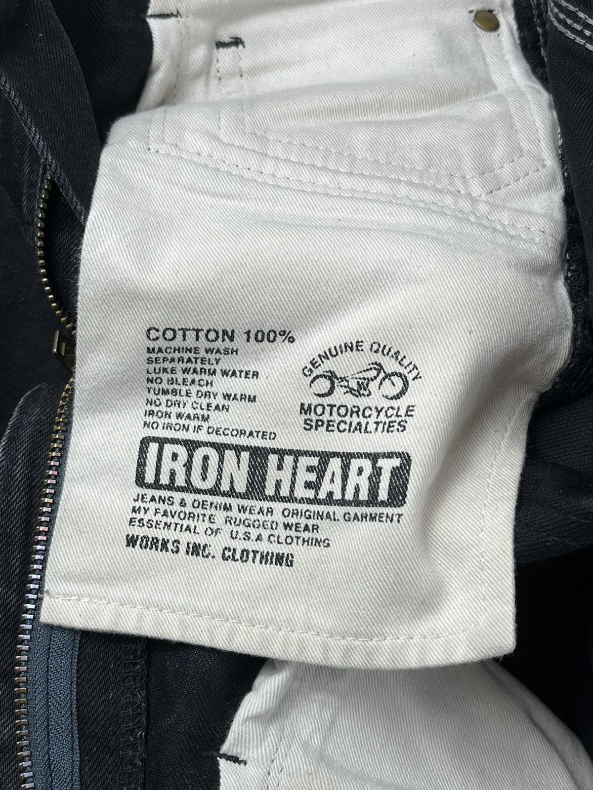 Iron Heart Iron Heart Faded Double Knee Logger BootCut Denim Jeans Size US 31 - 13 Thumbnail