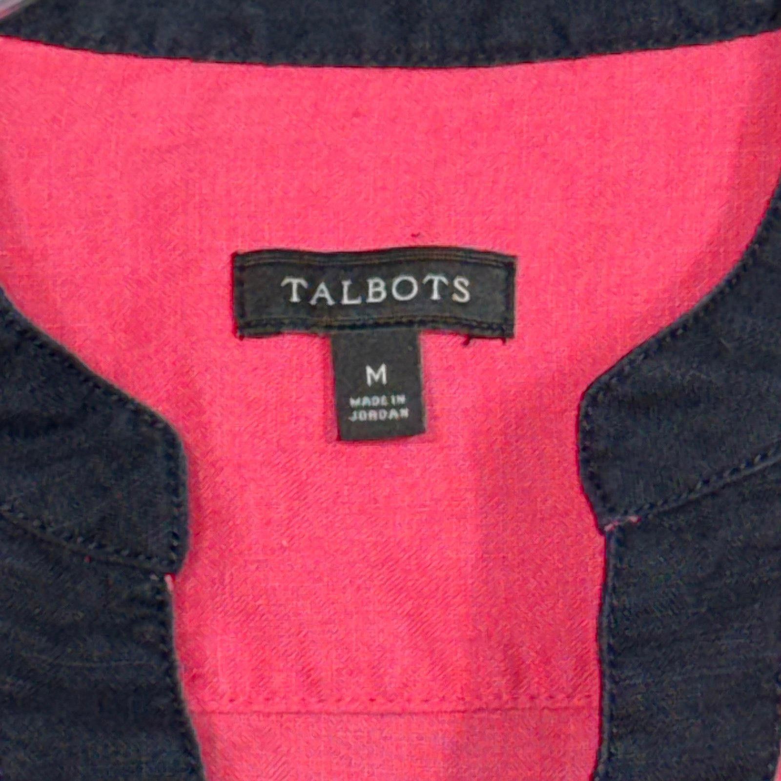 Other Talbots Pink Linen Tunic Top with Contrast Trim Medium Size M / US 6-8 / IT 42-44 - 3 Thumbnail