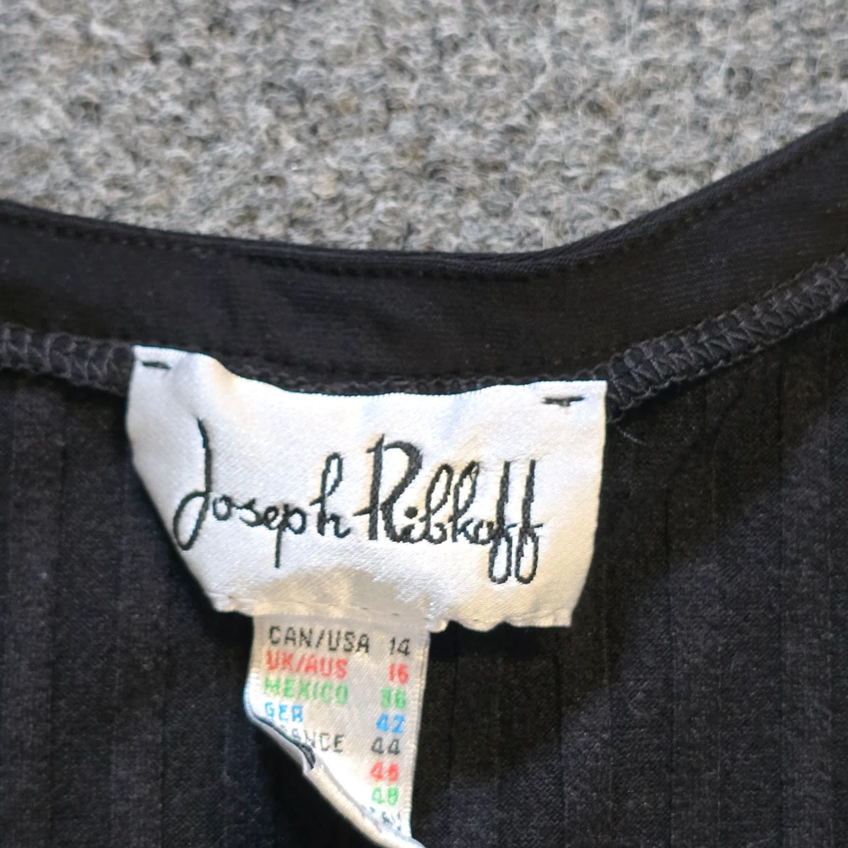 Joseph Ribkoff Joseph Ribkoff Sweater Womens Size 14 Black Ribbed Long Sleeve Capsule Minimal Pullover Knit Round Neck Casual Regular Womens (Sweater) Size XL / US 12-14 / IT 48-50 - 4 Thumbnail