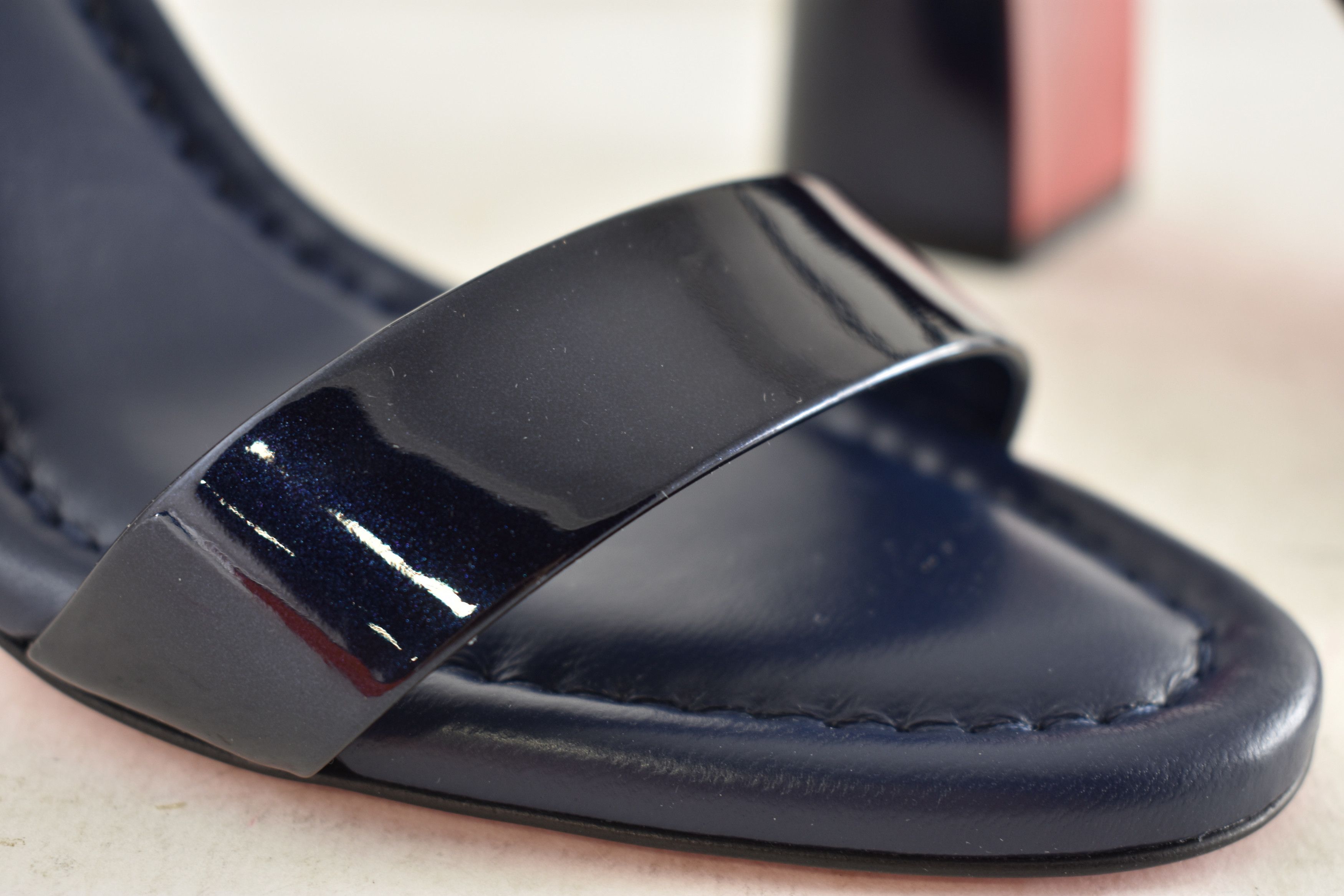 Christian Louboutin Miss Jane Sandal 85 Zaffiro Blue Ankle Strap Block Heel 40 Size US 10 / IT 40 - 7 Thumbnail