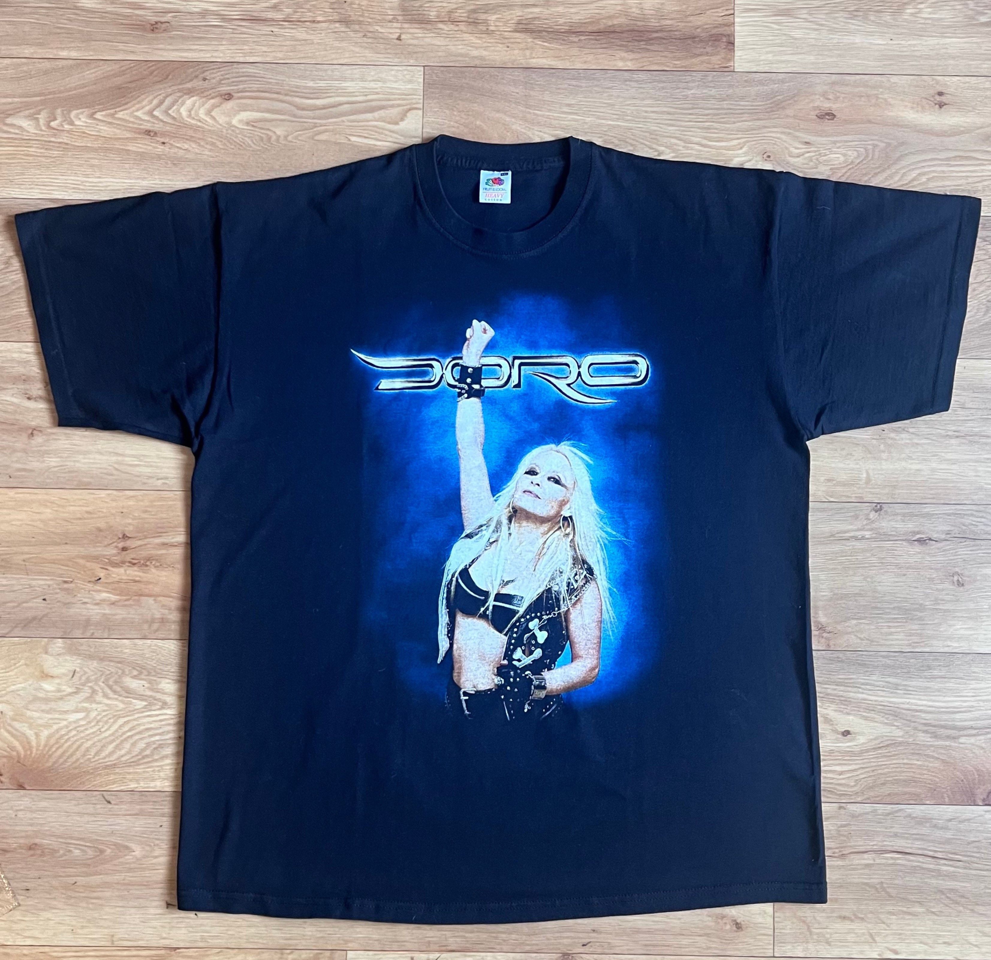 Band Tees Vintage Y2K Doro Raise Your Fist Tour T-Shirt Blue Size XL Size US XXL / EU 58 / 5 - 1 Thumbnail