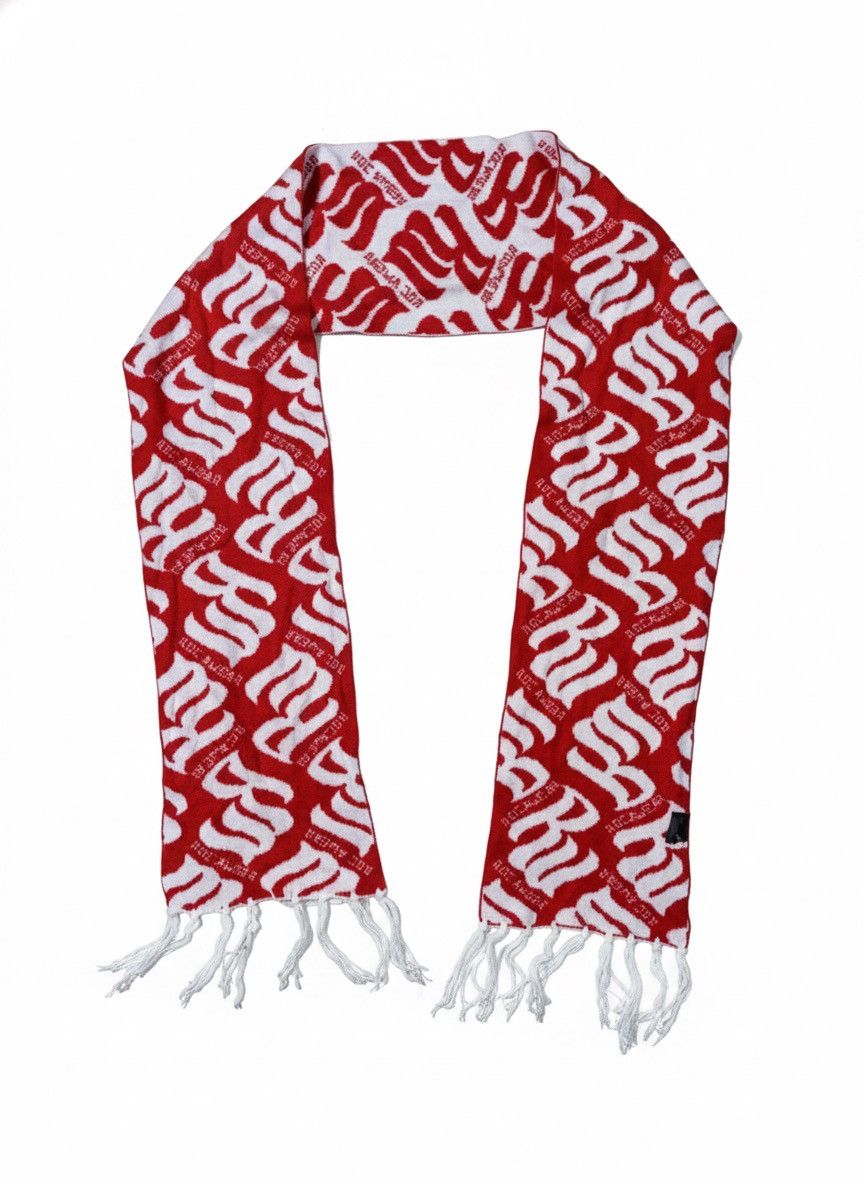 Rocawear VTG Rocawear AOP Monogram Knit Scarf Y2K JayZ Streetwear Size ONE SIZE - 1 Thumbnail