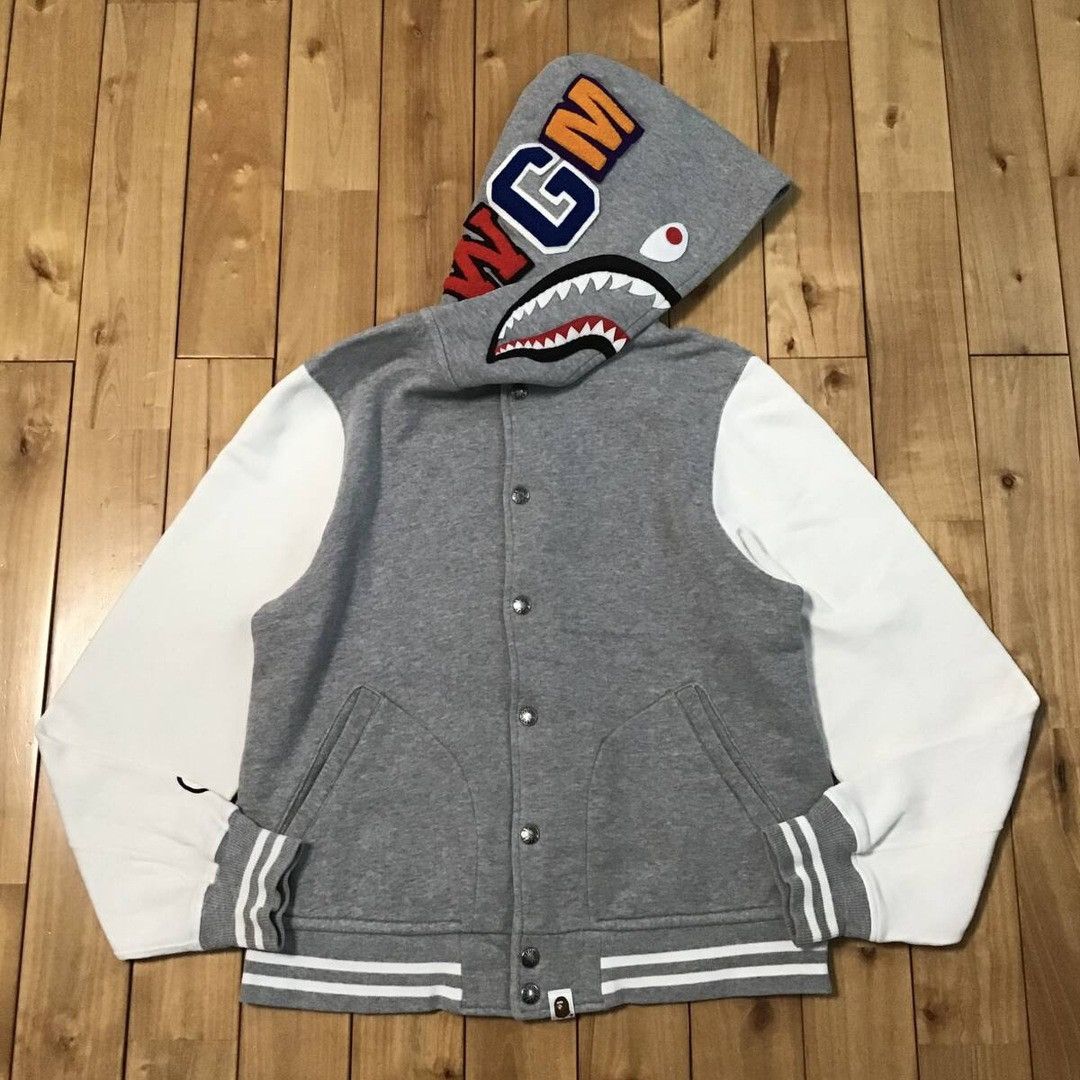 Bape × Nigo BAPE Sweat Shark Hoodie Varsity Jacket a bathing ape NIGO Size US M / EU 48-50 / 2 - 1 Thumbnail