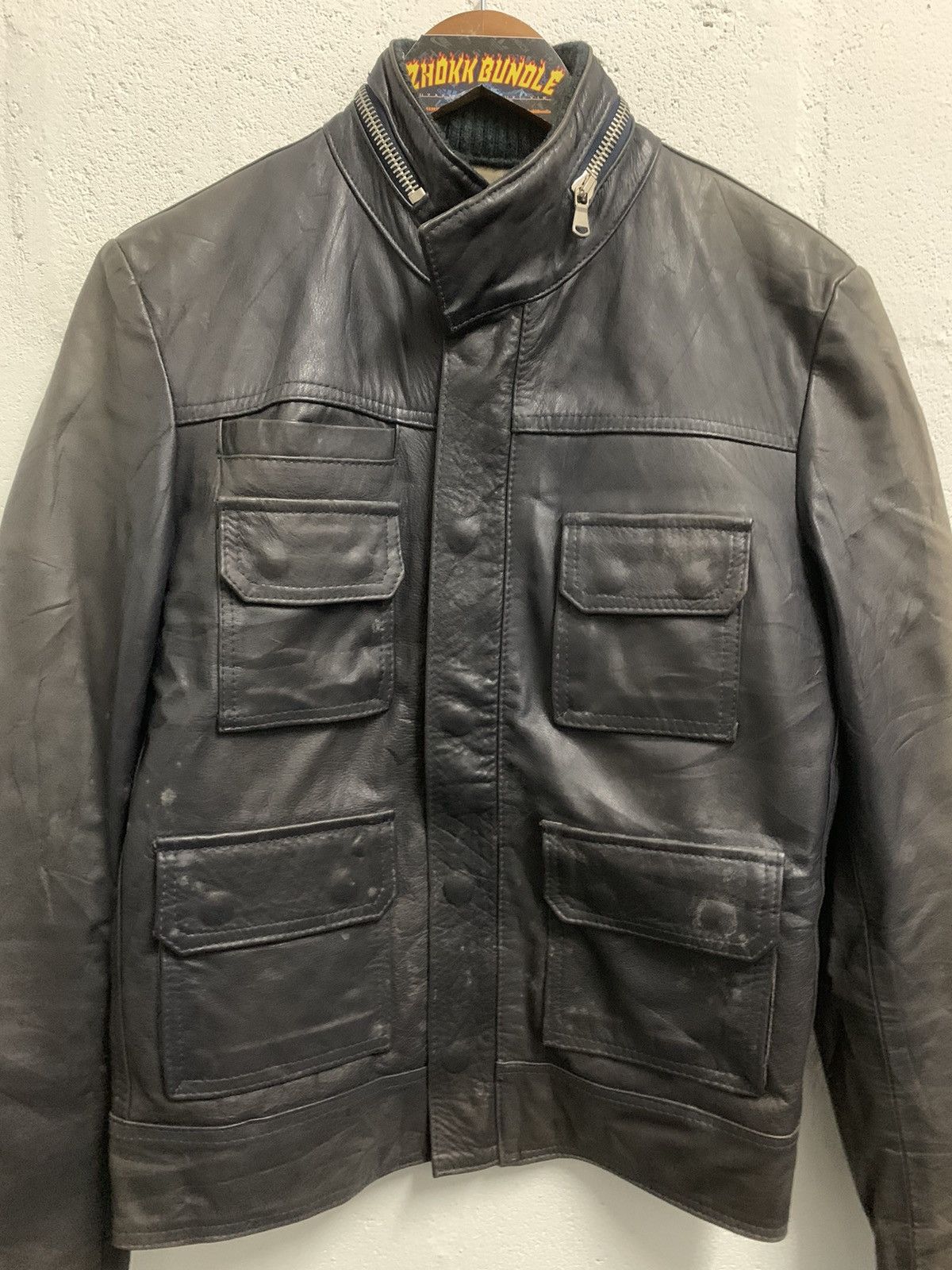 Dacute Vintage Dacute Distressed Leather Jacket Size US S / EU 44-46 / 1 - 3 Thumbnail