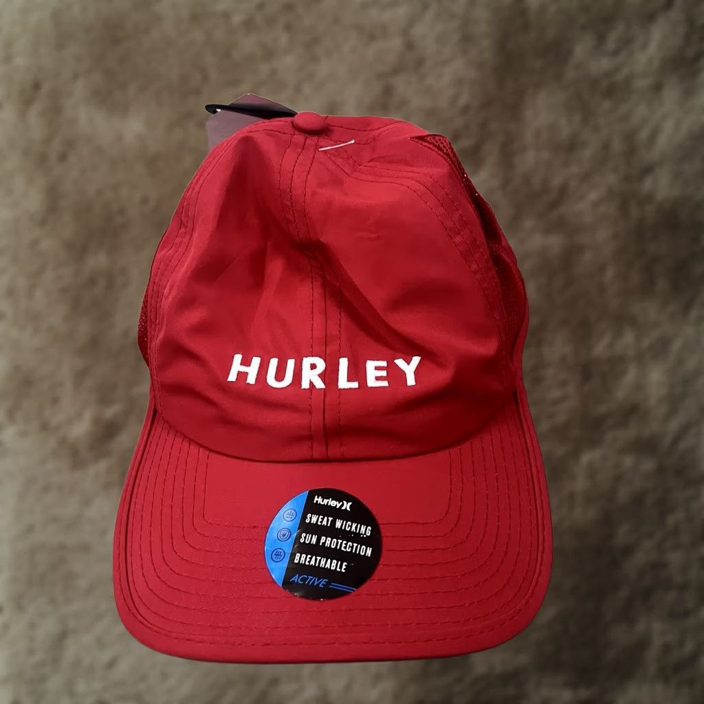 Hurley Hurley Finish Line Red Hat - One Size Adjustable Baseball Cap Men Size ONE SIZE - 1 Thumbnail