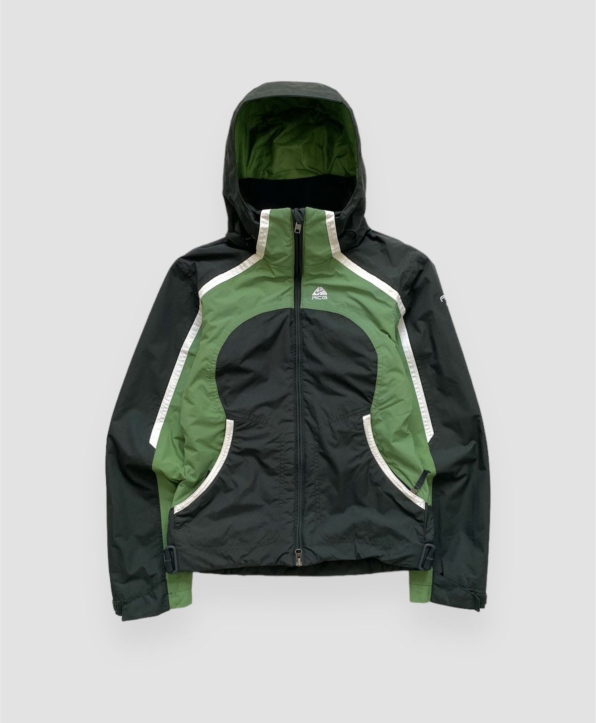 image of Nike Acg Gorp-Core Green Grey Outdoor Jacket in Green/Grey, Women's (Size Small)