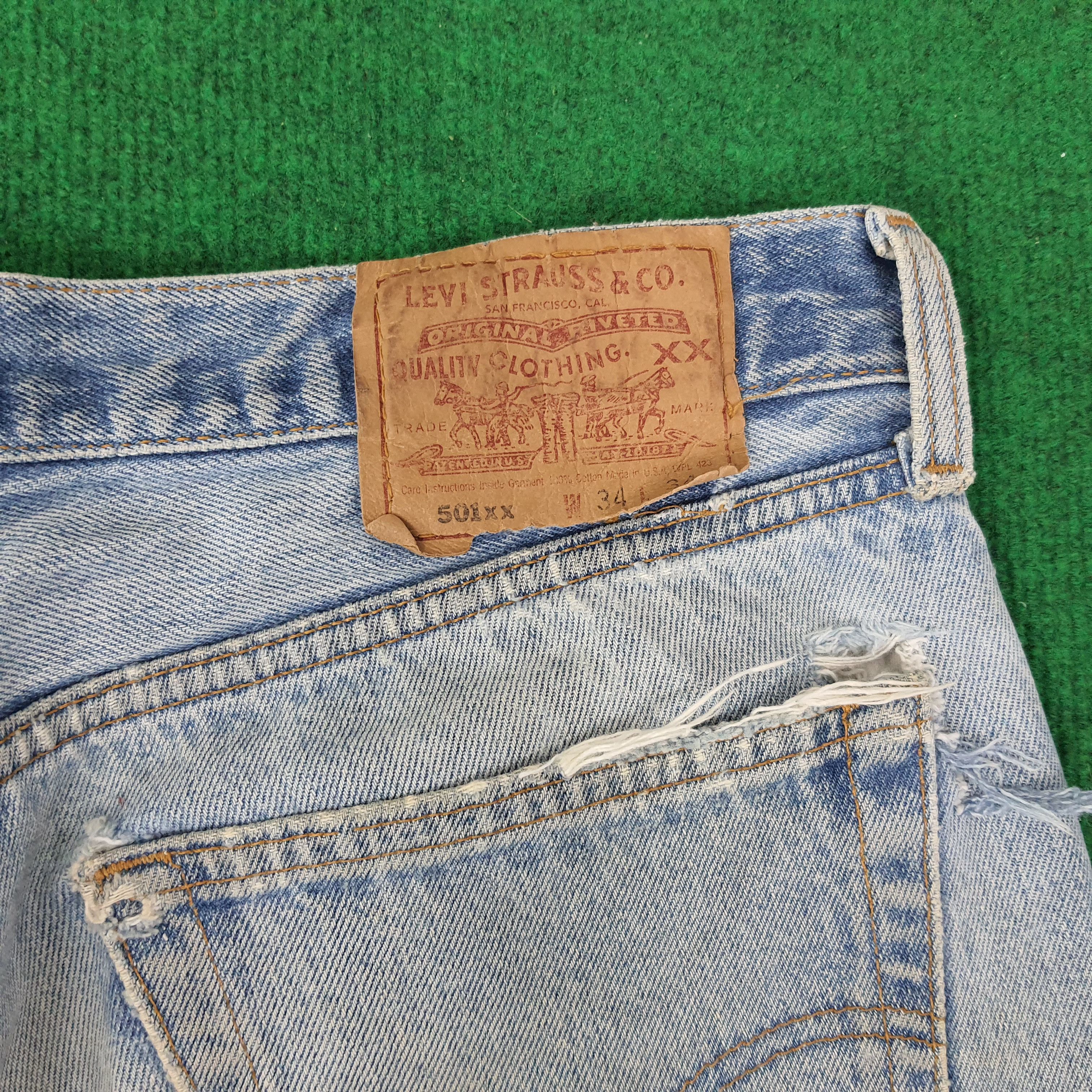 Levi's Vintage Levi's 501 Denim Distressed Style Jeans C252N18 Size US 31 - 5 Thumbnail