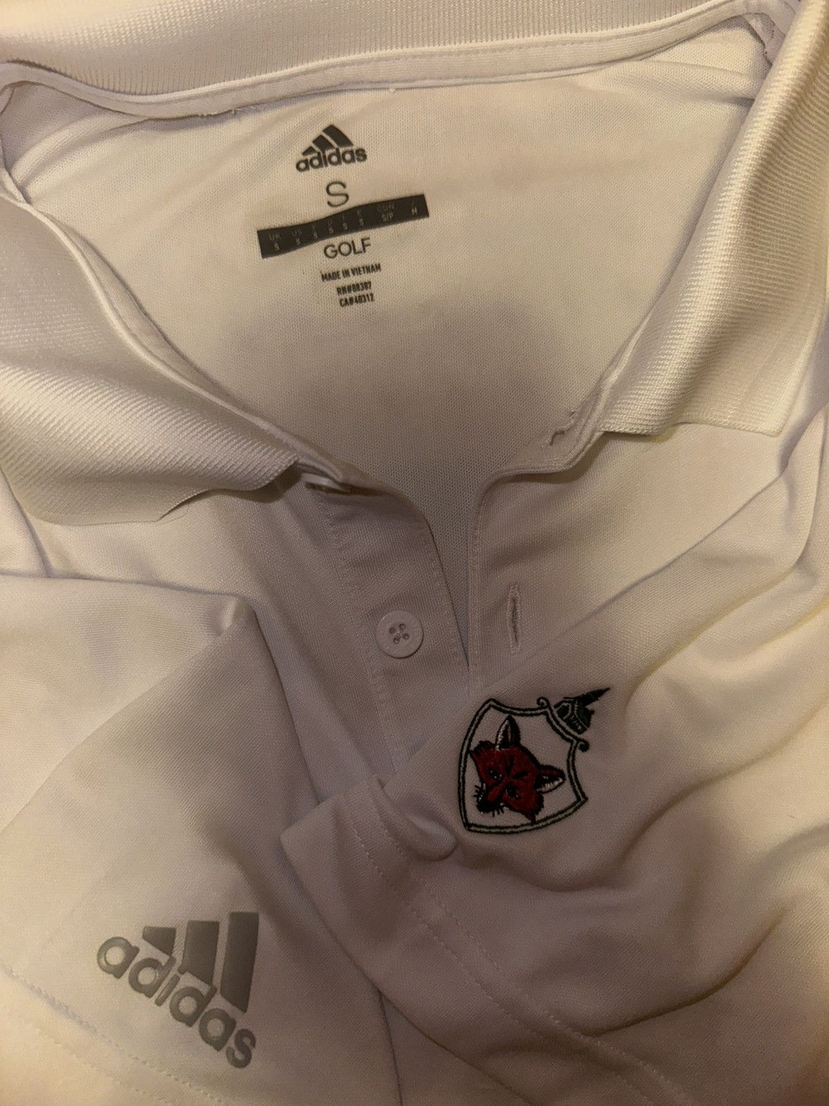 Adidas ADIDAS GOLF Breathable White Polo Shirt Sz.S Size US M / EU 48-50 / 2 - 2 Thumbnail