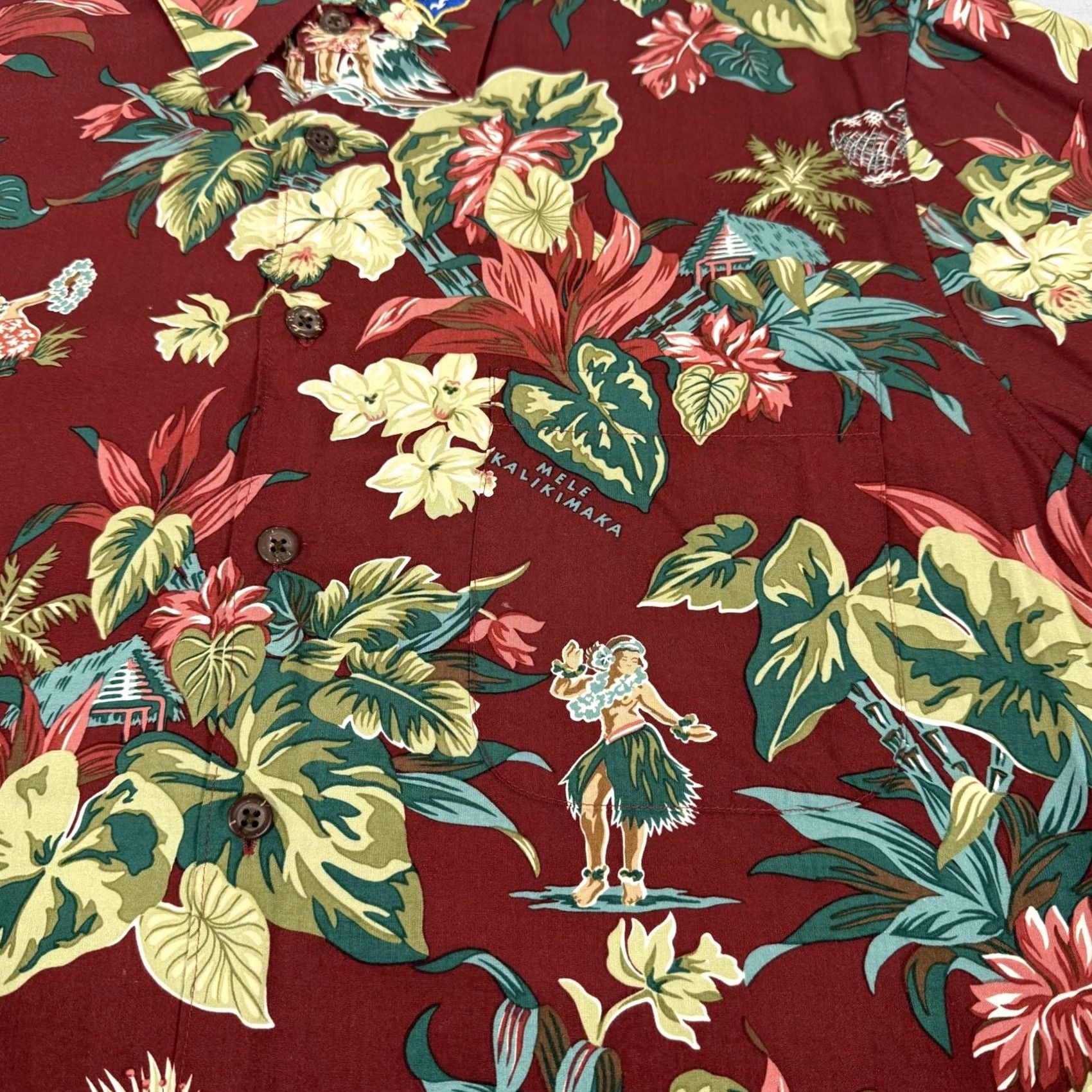 Reyn Spooner Reyn Spooner Shirt Mens Large Red Mele Kalikimaka Hawaiian Christmas Rayon Aloha Size US L / EU 52-54 / 3 - 5 Thumbnail