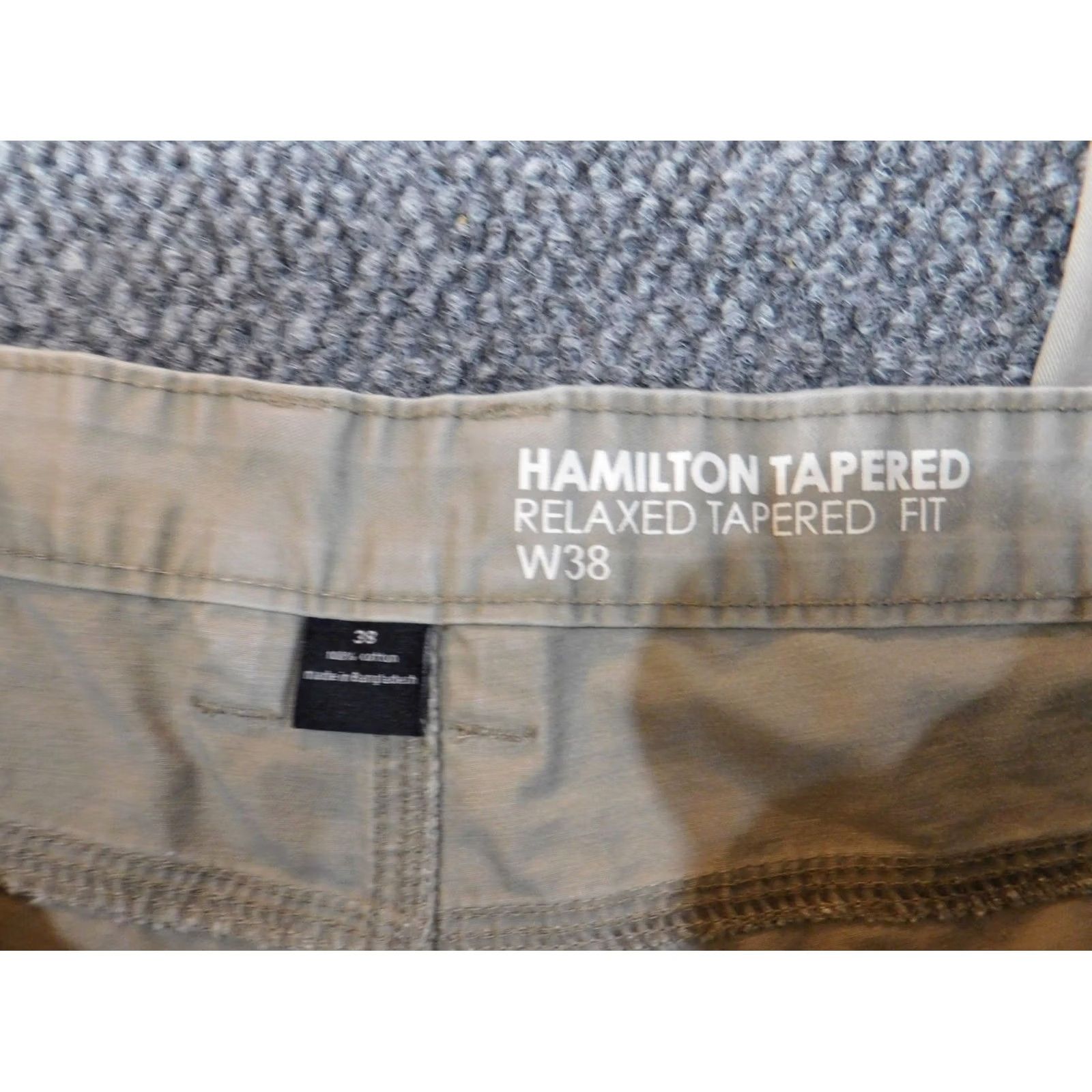 Sean John Sean John Mens Pants 38x30 Beige Straight Chino Regular Inseam 30 Comfort Stretch Logo Knit Front Flat Front Casual Workwear Modern Vintage No Size US 36 / EU 52 - 3 Thumbnail