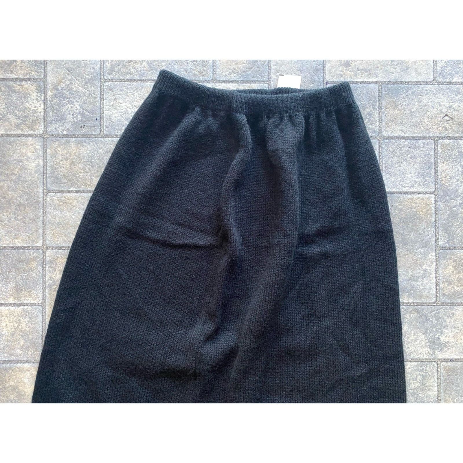 Vintage VINTAGE Kate Collins Skirt Womens Medium Black Mid Length Stretch Made In USA NWT Size 32" / US 10 / IT 46 - 4 Thumbnail