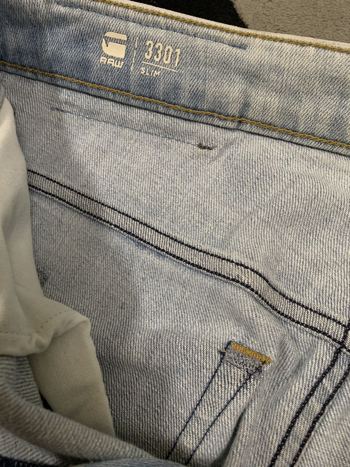 G-Star Vintage G-Star Raw Blue Washed Distressed Grunge Jeans Size US 31 - 20 Thumbnail