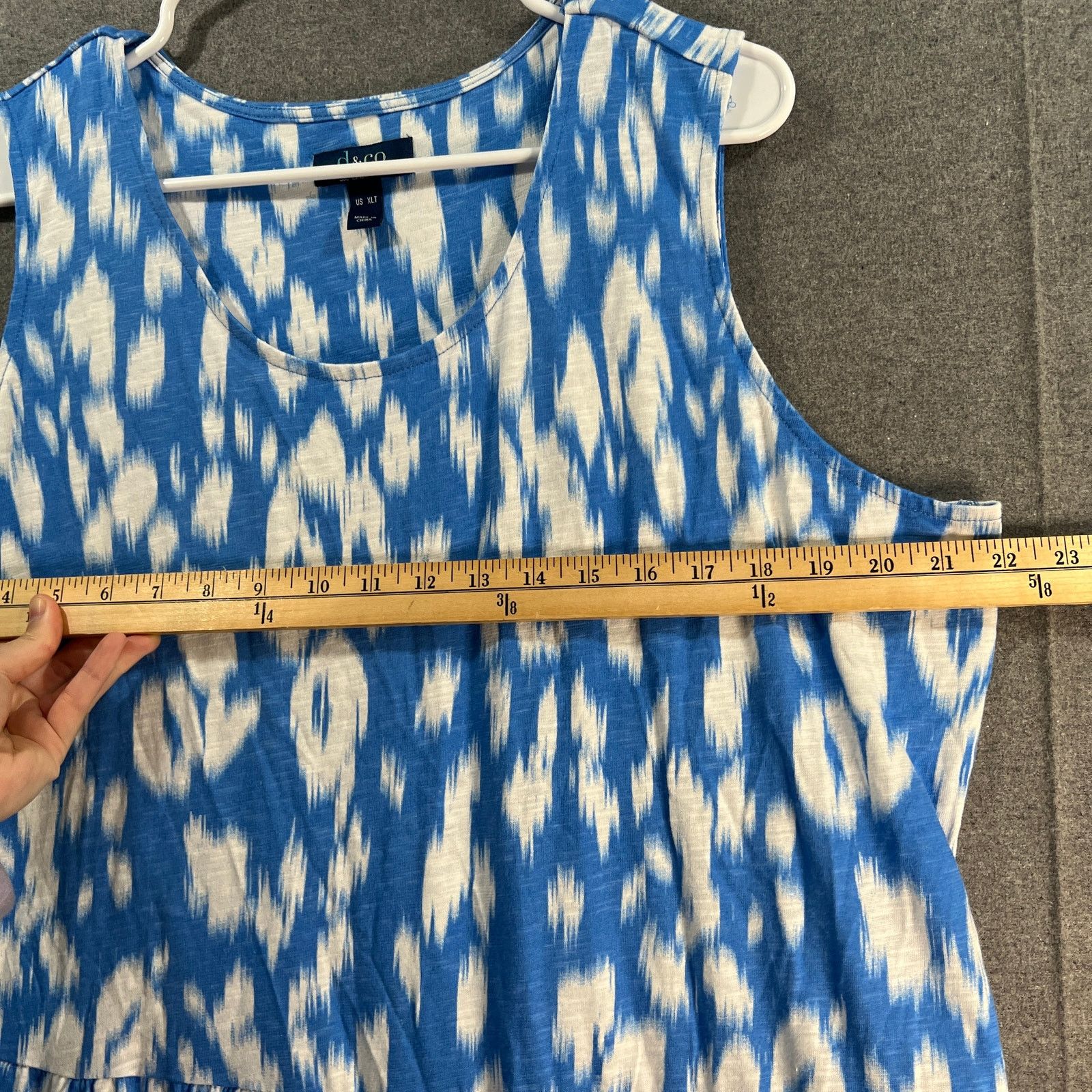 Denim & Co. Denim & Co. Beach Tall Printed Knit Linen Blend Midi Size XL / US 12-14 / IT 48-50 - 7 Thumbnail