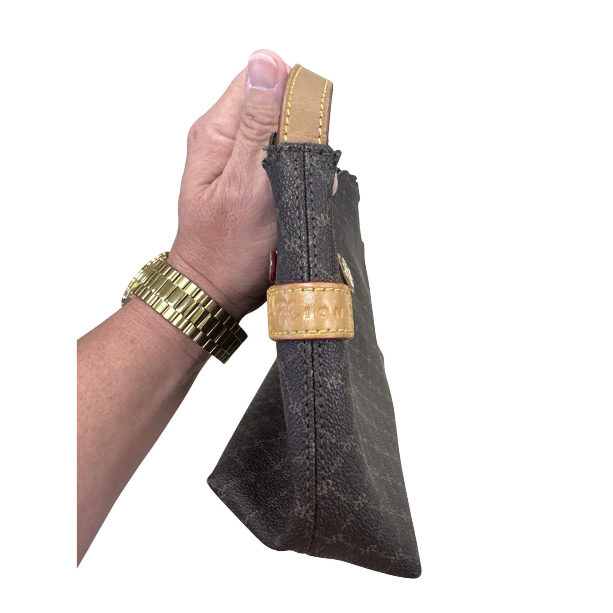 Designer Rioni Womens Brown Leather Clutch Handbag 7"x12" SKU 7332 Size ONE SIZE - 10 Thumbnail