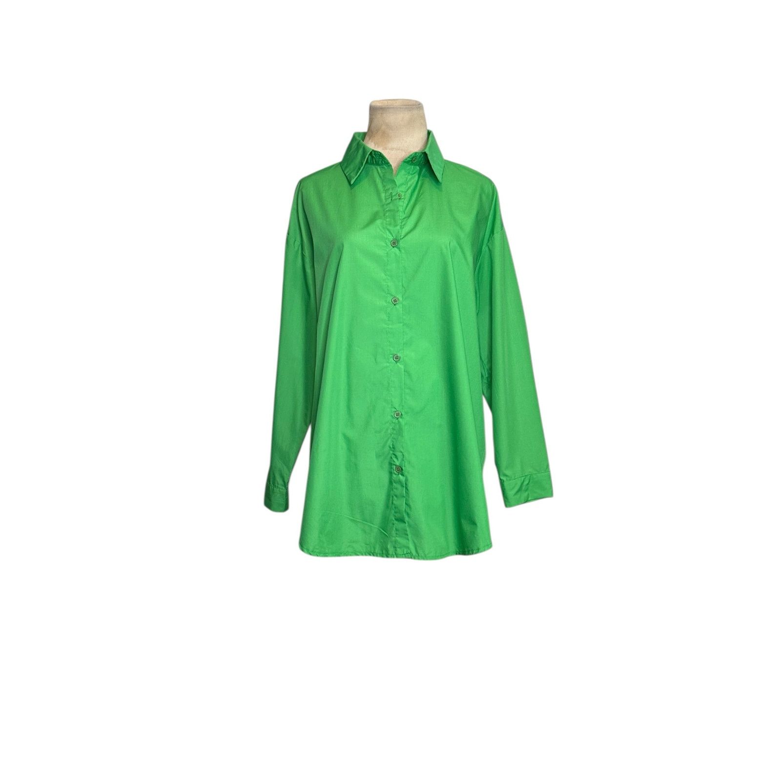 Shein Shein lime green long sleeves relax fit shirt size small Size S / US 4 / IT 40 - 5 Thumbnail
