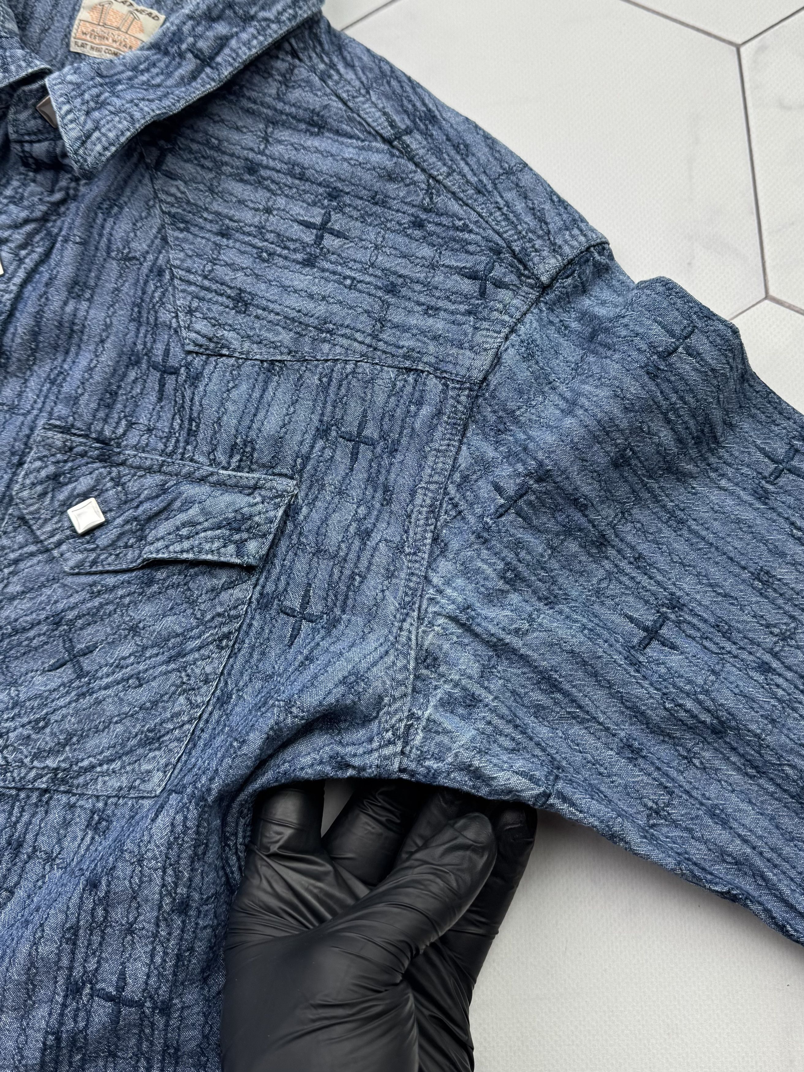 The Flat Head The Flat Head Vintage Made in Japan Denim Shirt (B266) Size US S / EU 44-46 / 1 - 7 Thumbnail