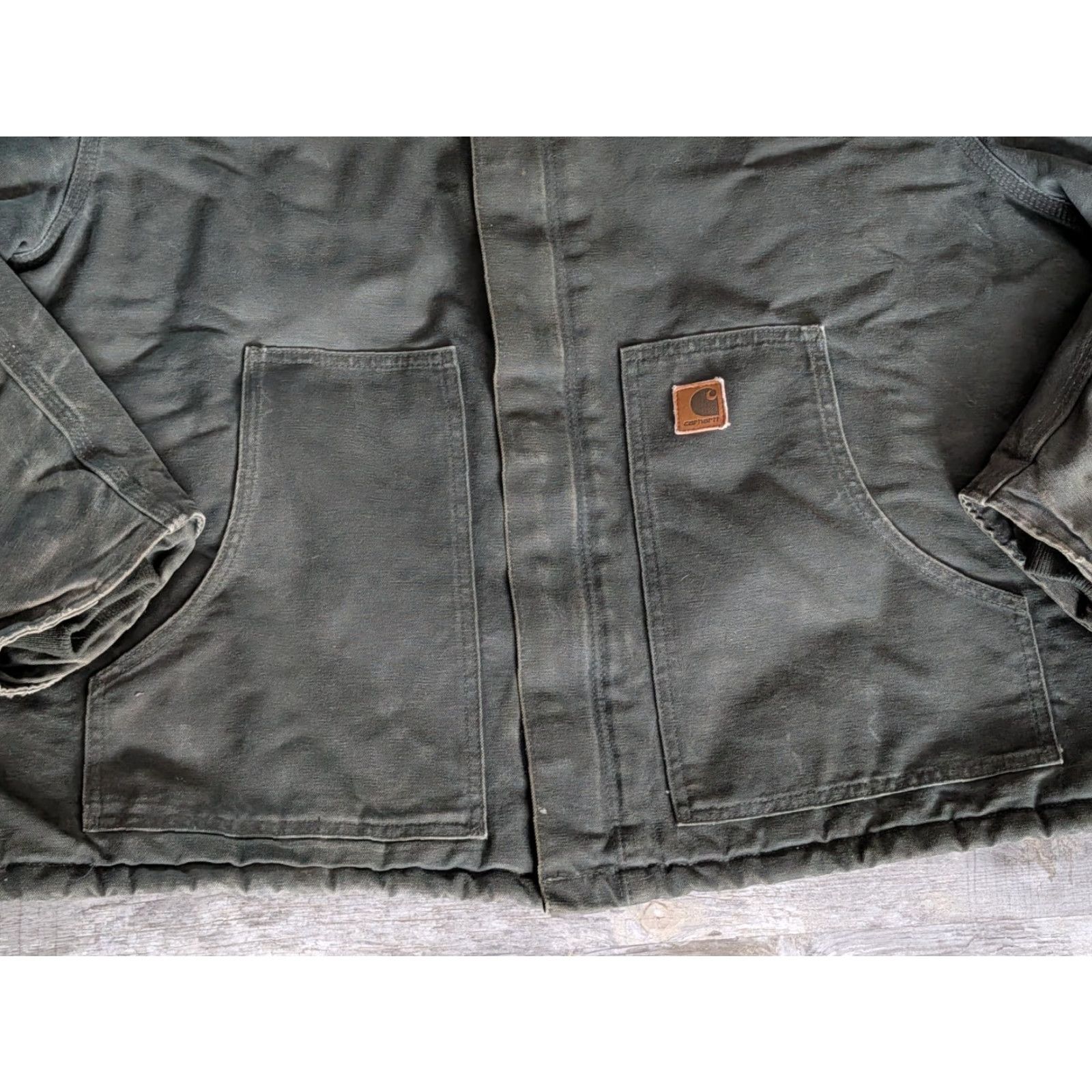 Carhartt VINTAGE Carhartt Jacket 3XLT Mens MOS Green Corduroy Collar Quilted Full Zip Lined Pockets Workwear 90s USA Detroit Arct ic Size US XXL / EU 58 / 5 - 3 Thumbnail