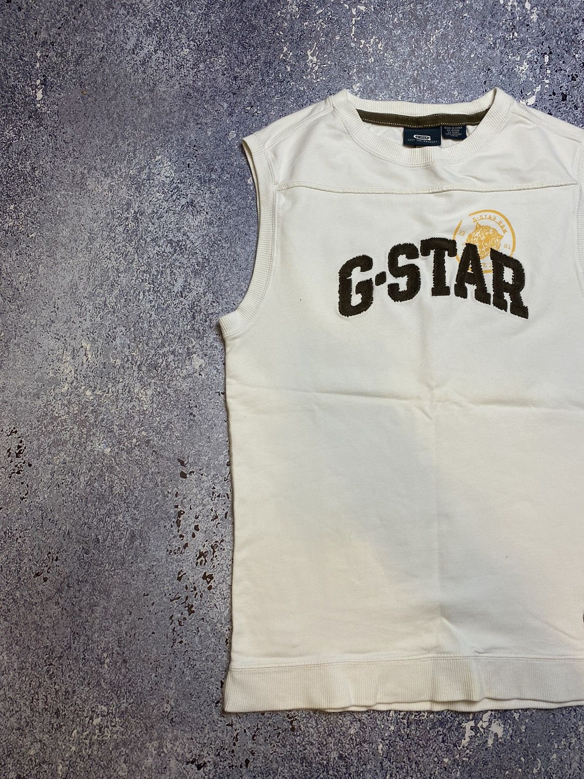 G-Star × Vintage 💥AVANT-GARDE G-STAR RAW WHITE SLEEVELESS TANK TOP Size US S / EU 44-46 / 1 - 3 Thumbnail