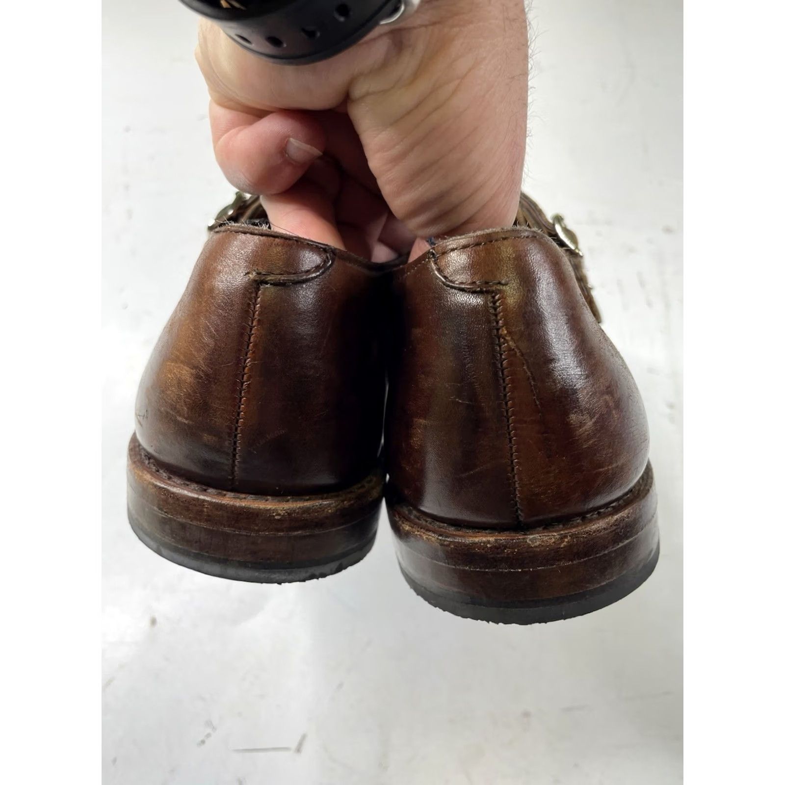 Allen Edmonds Allen Edmonds Brown Leather Double Monk Straps Dress Shoes Mens Size 12D USA St. John's Size US 12 / EU 45 - 6 Thumbnail