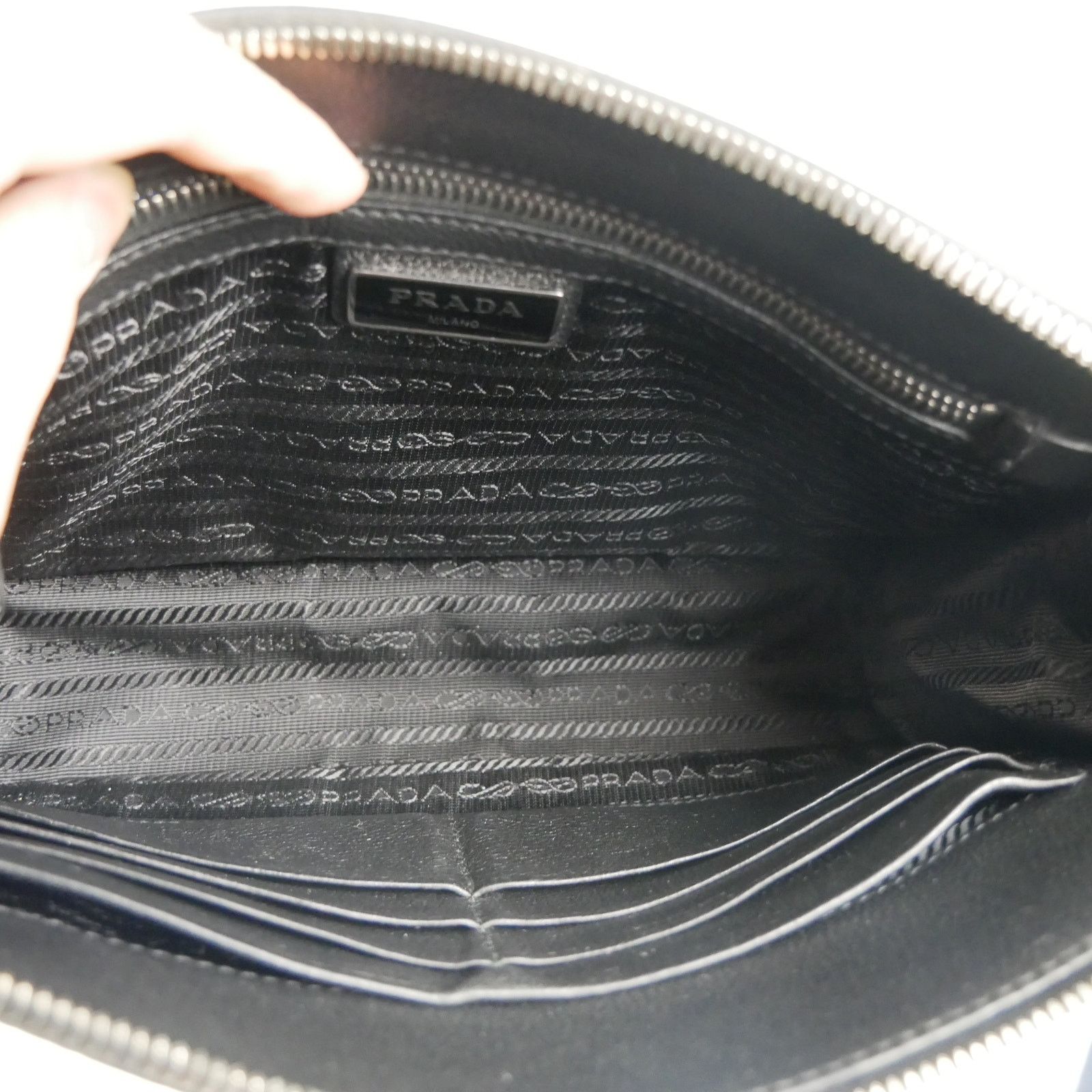 Prada Leather Saffiano Clutch Size ONE SIZE - 10 Thumbnail