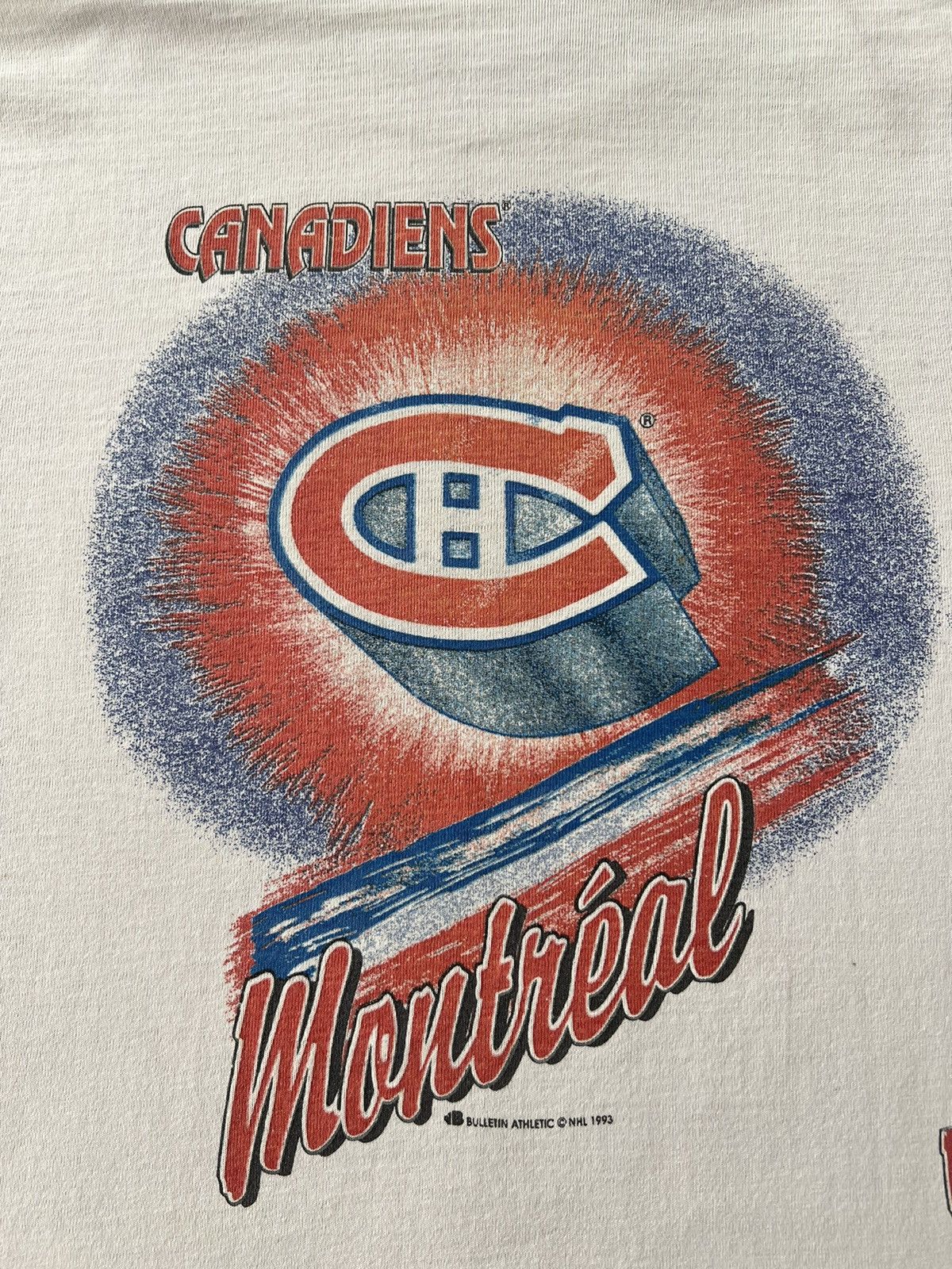 NHL Vintage 1993 Montreal Canadiens NHL Hockey Bulletin T-shirt Size US S / EU 44-46 / 1 - 18 Thumbnail