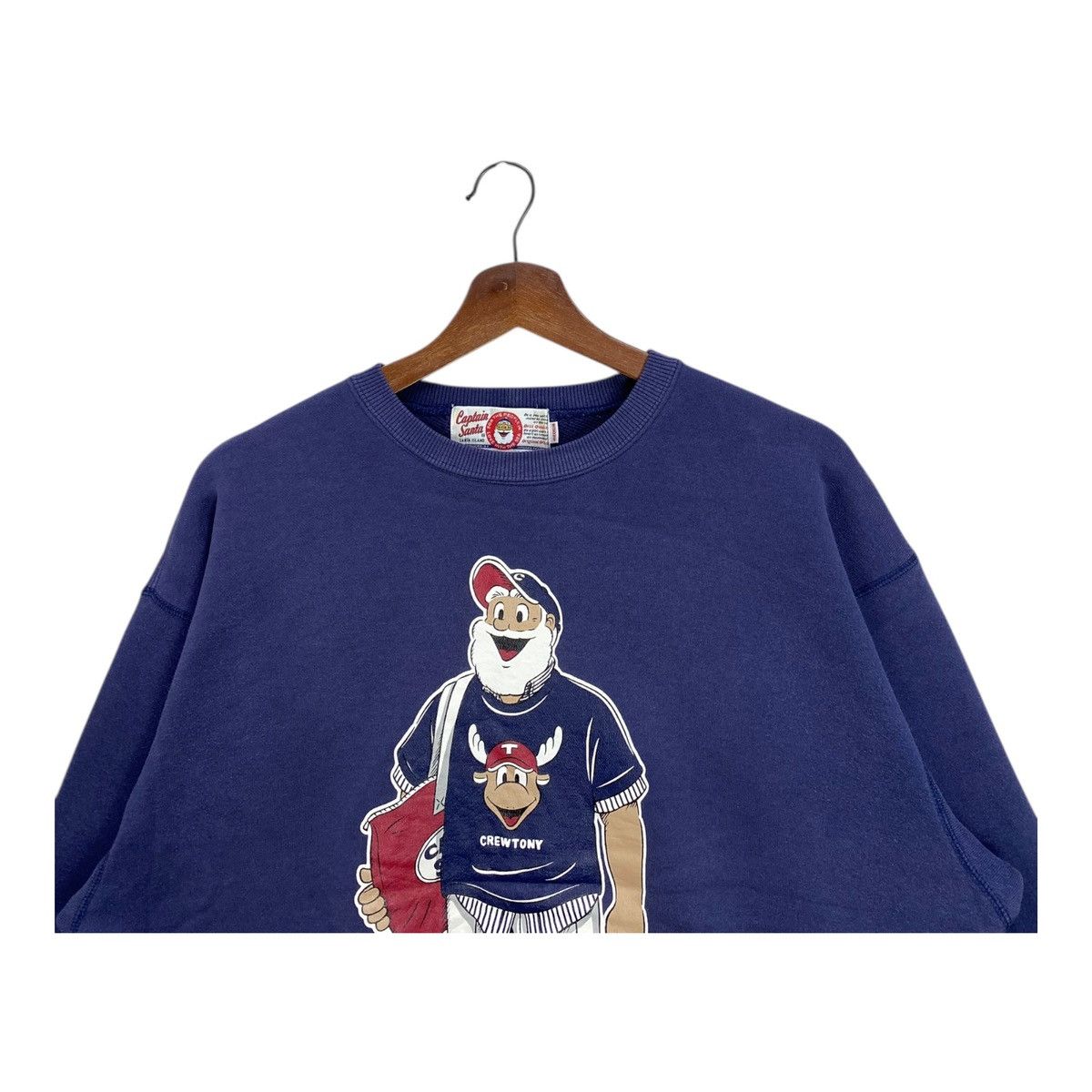 Vintage Vintage 90s Captain Santa Sweatshirt Made In Japan Size M Size US M / EU 48-50 / 2 - 2 Thumbnail