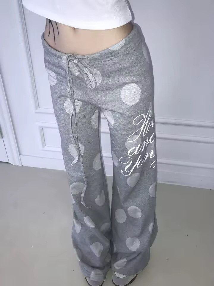 Japanese Brand Polka Dot Y2K style Straight Loose Pants Size 27" / US 4 / IT 40 - 1 Thumbnail