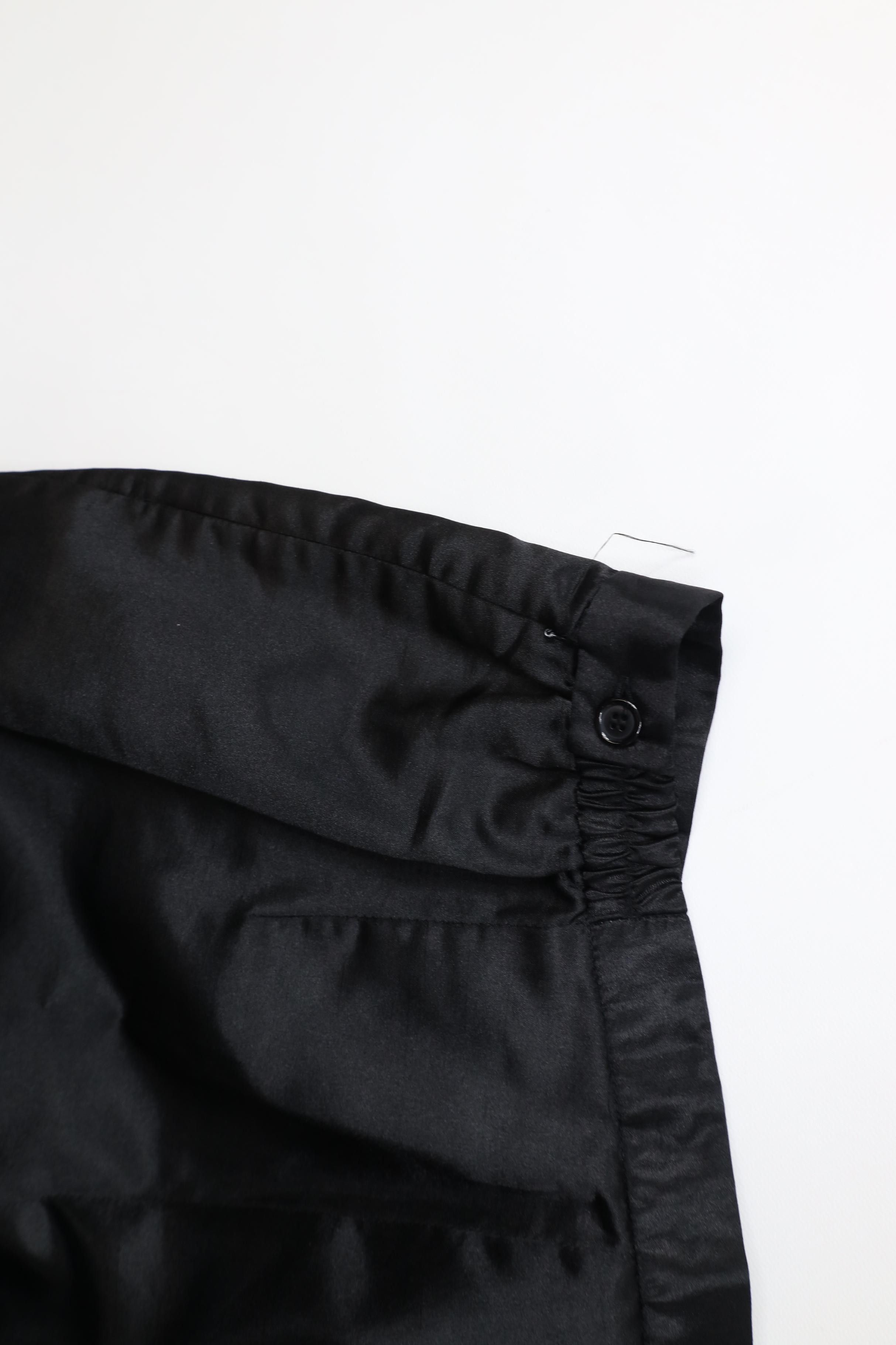 Vintage Vintage 90s Streetwear Polyester Super Wide Leg Pants Black Size 40" / US 18 - 12 Thumbnail