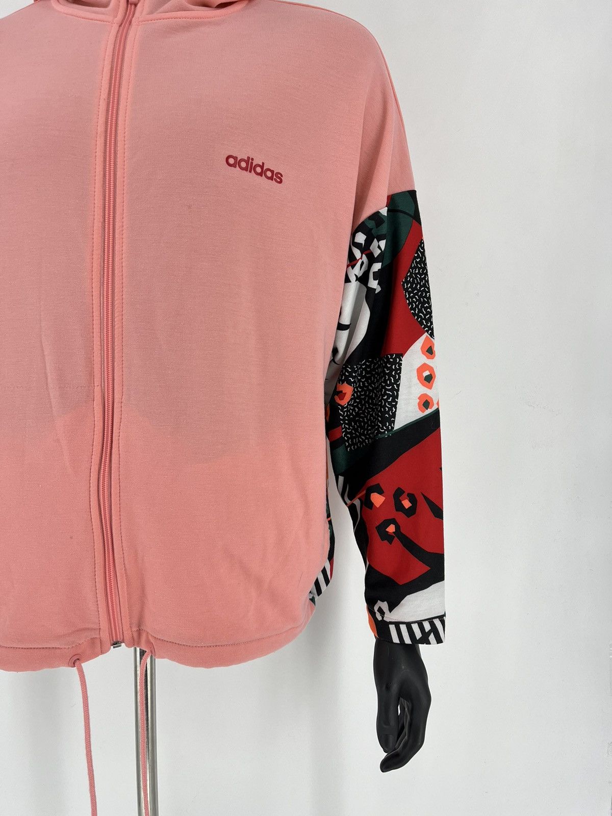 Adidas × Vintage Adidas Vintage Casual Flower Pattern Zip Sweatshirt 90's Size US M / EU 48-50 / 2 - 8 Thumbnail