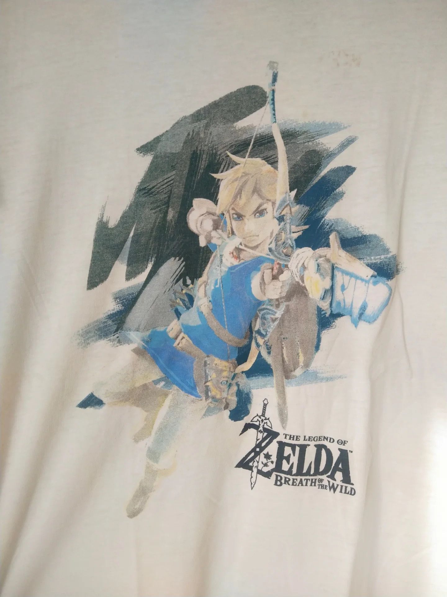 Nintendo The Legend of Zelda Breath of The Wild White Art Game Tee Size US M / EU 48-50 / 2 - 2 Thumbnail