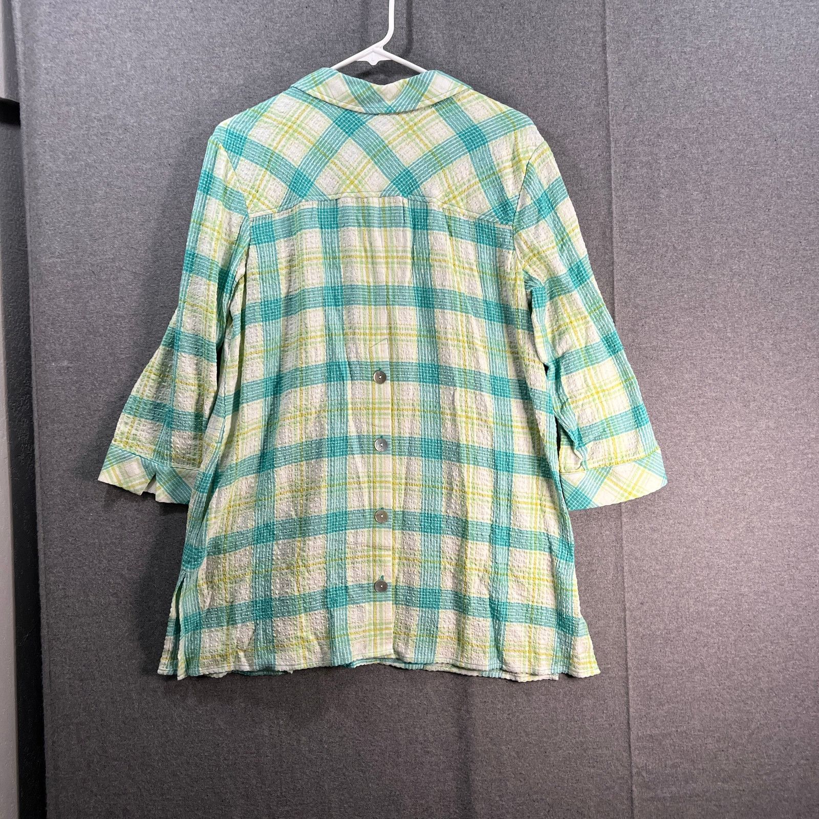 Other Susan Graver Regular Yarn Dyed Plaid Button Front Size M / US 6-8 / IT 42-44 - 2 Thumbnail
