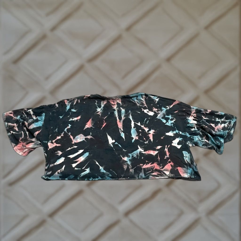 Fashion Nova Fashion Nova T-Shirt Womens M Multicolor Tie-Dye Crew Neck Cropped Oversized Casual Shirt Size M / US 6-8 / IT 42-44 - 1 Thumbnail
