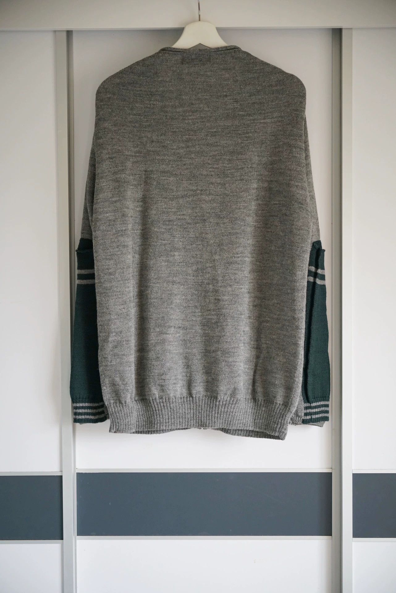 Yohji Yamamoto Yohji Yamamoto 06AW Green Sleeve Zip Wool Sweater Size US L / EU 52-54 / 3 - 2 Thumbnail