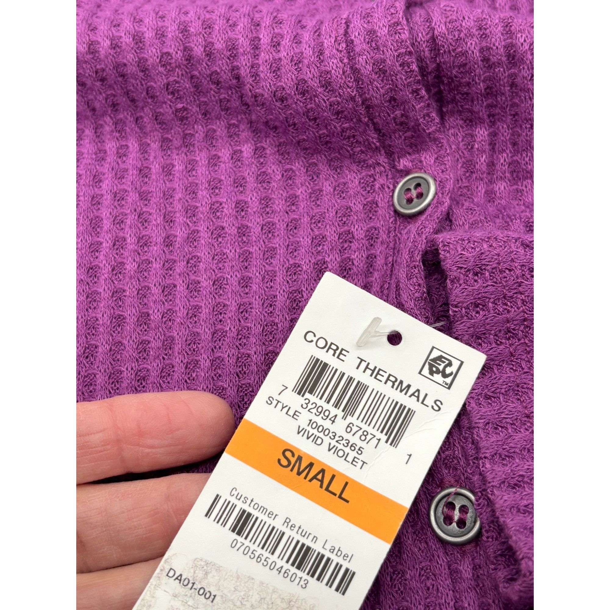 Style & Co Style & Co Women’s Knit Tie Hem Thermal Button up Top, Vivid Size S / US 4 / IT 40 - 8 Thumbnail