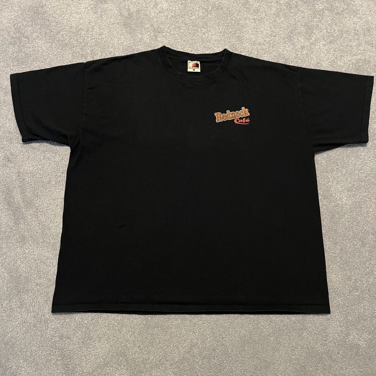 Vintage Vintage 90s Red Neck Cafe Fine Dining Parody Graphic T Shirt Size US XL / EU 56 / 4 - 4 Thumbnail
