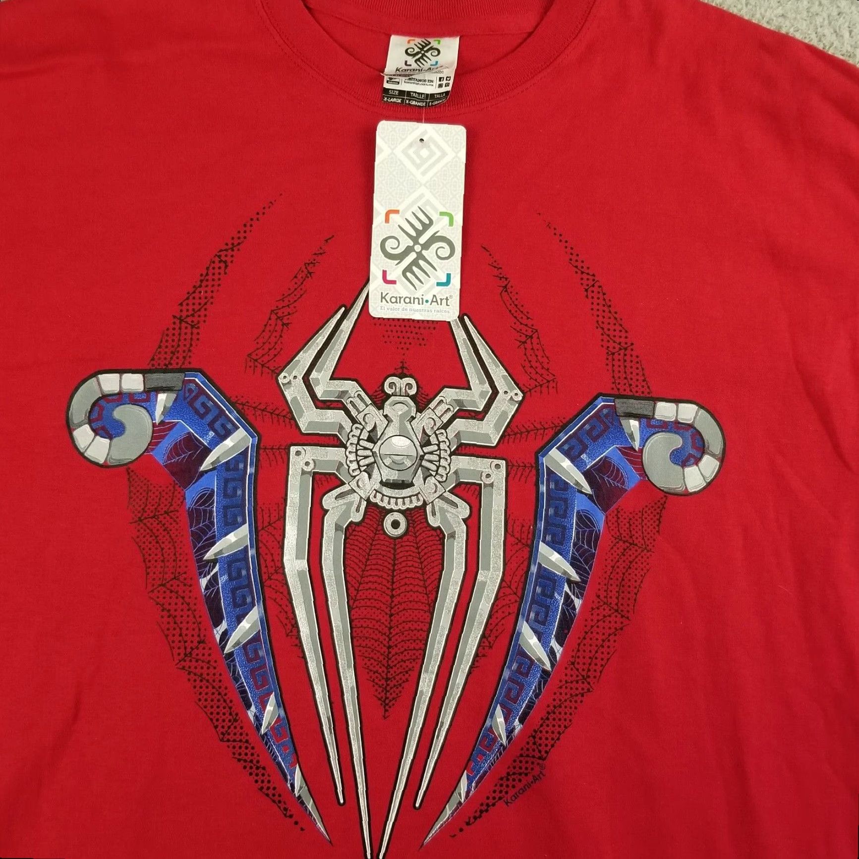 Vintage VINTAGE Spider-Man Karani Art T-Shirt Unisex Adults XL Red Art Theme NWT Size US XL / EU 56 / 4 - 2 Thumbnail