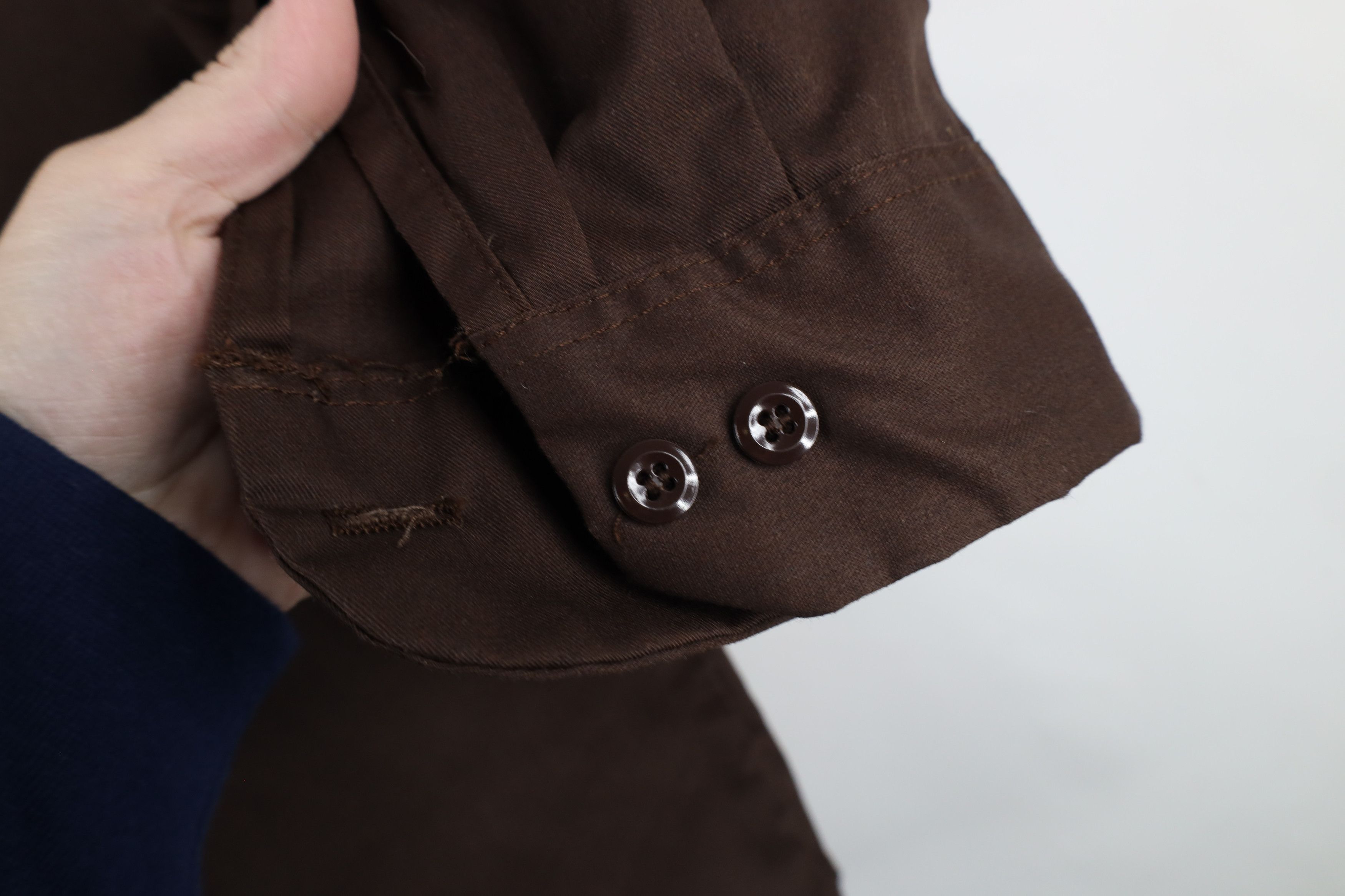 Dickies × Vintage Vintage 90s Dickies Faded Workwear Button Shirt Brown USA Size US M / EU 48-50 / 2 - 7 Thumbnail