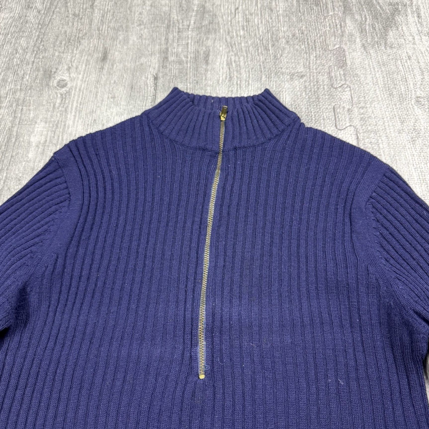 Vintage VINTAGE 60s 70s Women's Wool Knit Sweater Mod/GoGo Style Small Blue 100% Wool Pullover Size S / US 4 / IT 40 - 2 Thumbnail