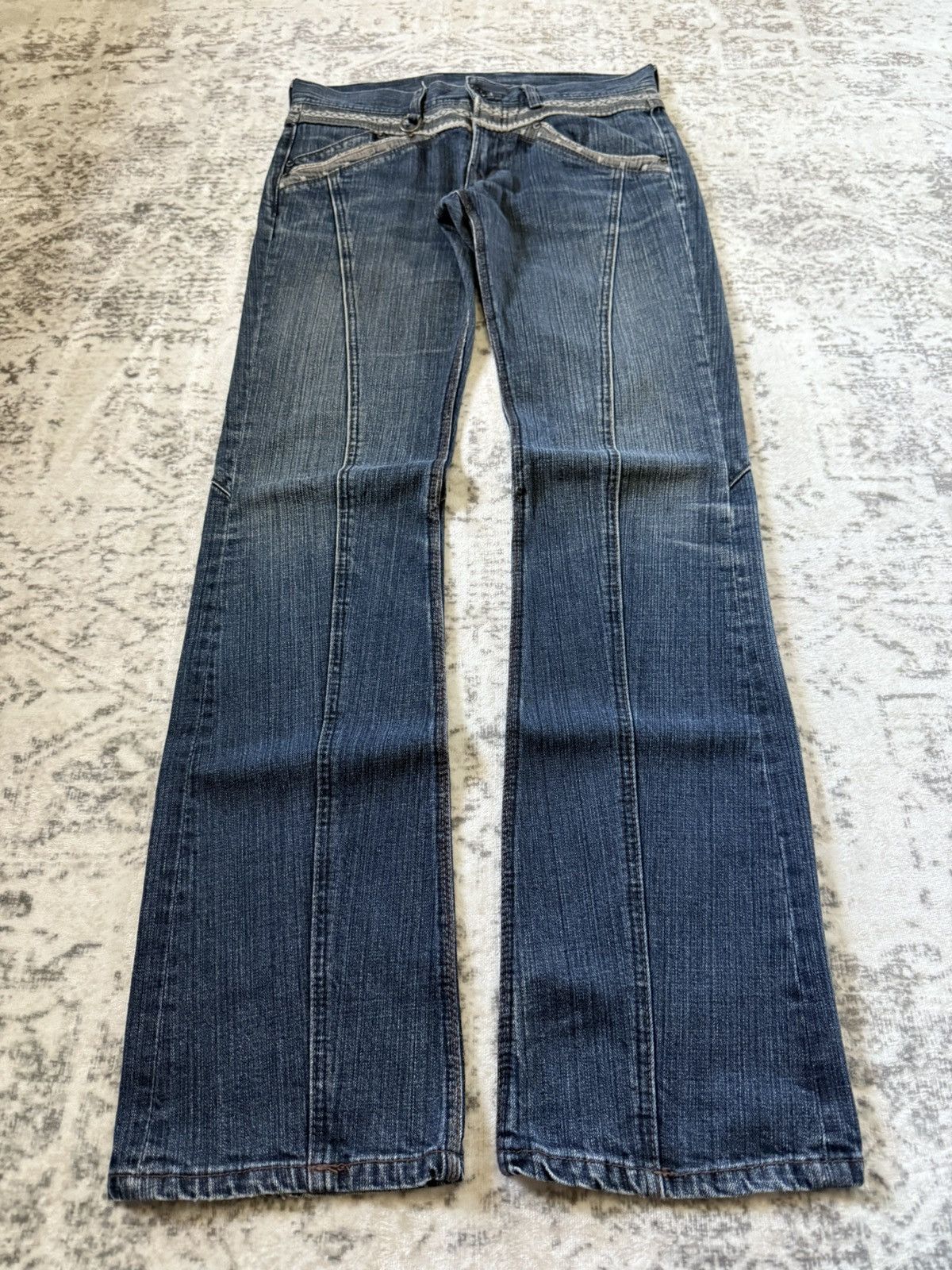 Japanese Brand Hideaways Nicole Japan Paneled Aztec Jeans Size US 30 / EU 46 - 1 Thumbnail