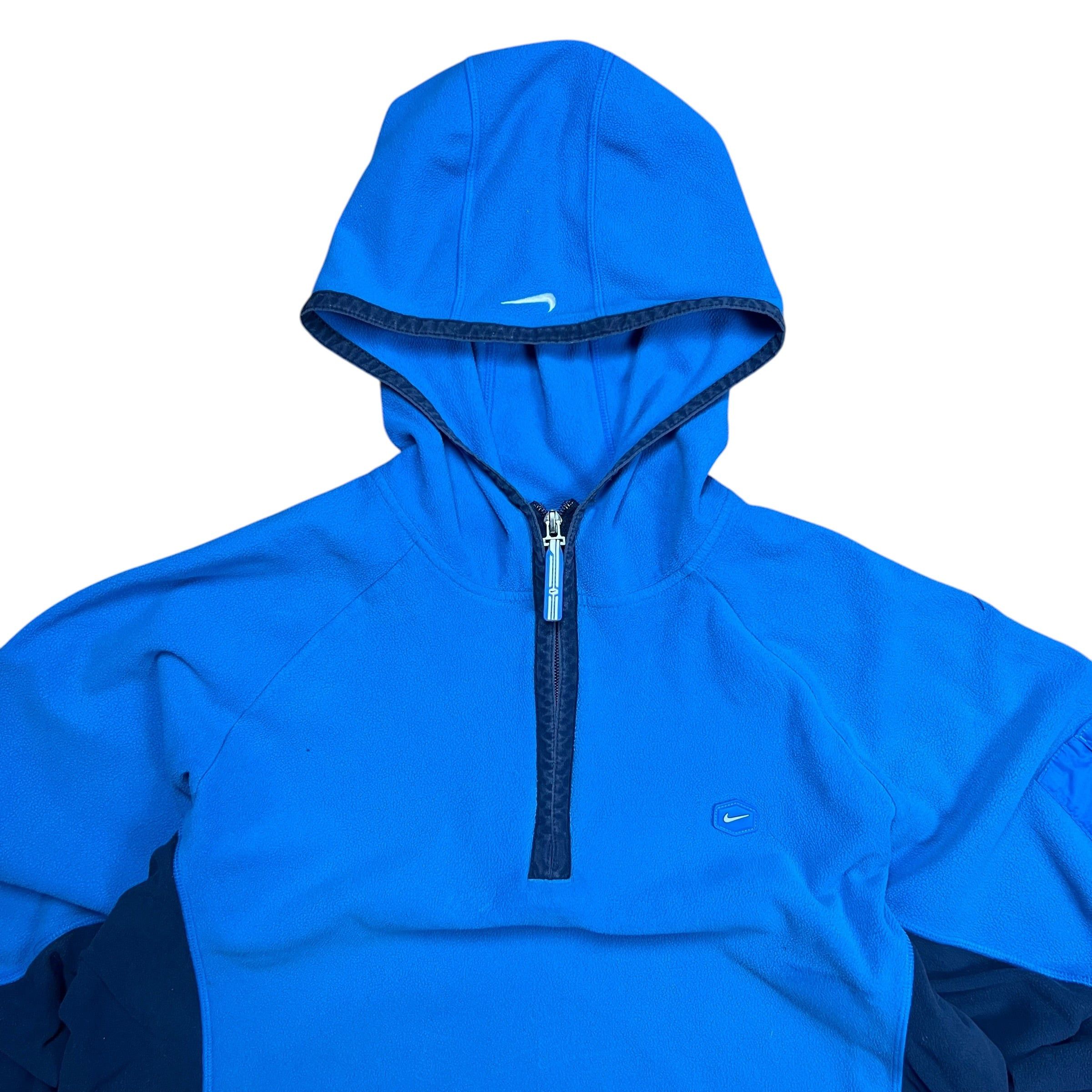 Nike Vintage Nike Blue Quarter Zip Fleece Sweater - L Size US L / EU 52-54 / 3 - 2 Thumbnail
