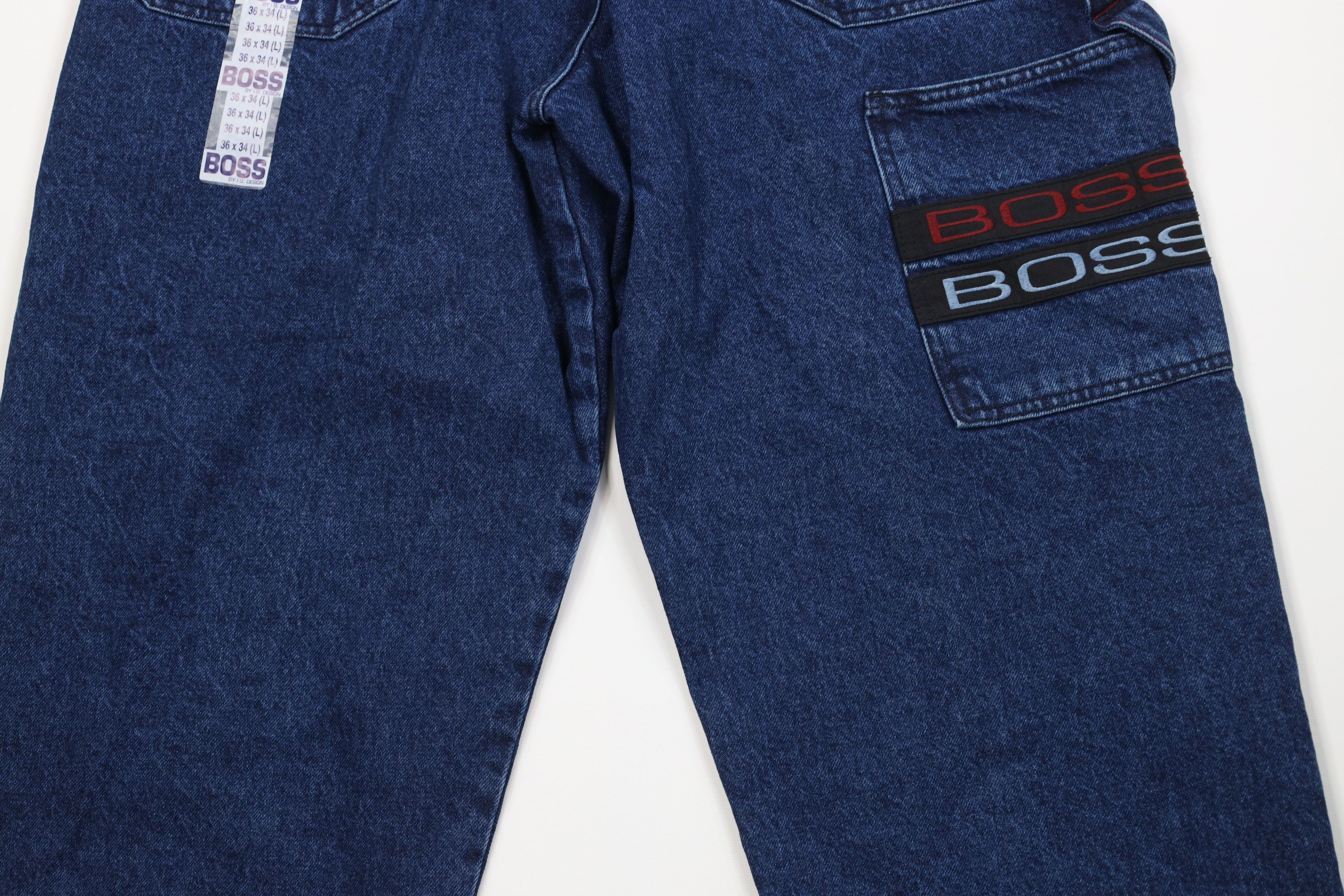 Vintage Deadstock Vintage 90s Boss Wide Leg Skateboard Denim Jeans Size US 36 / EU 52 - 9 Thumbnail