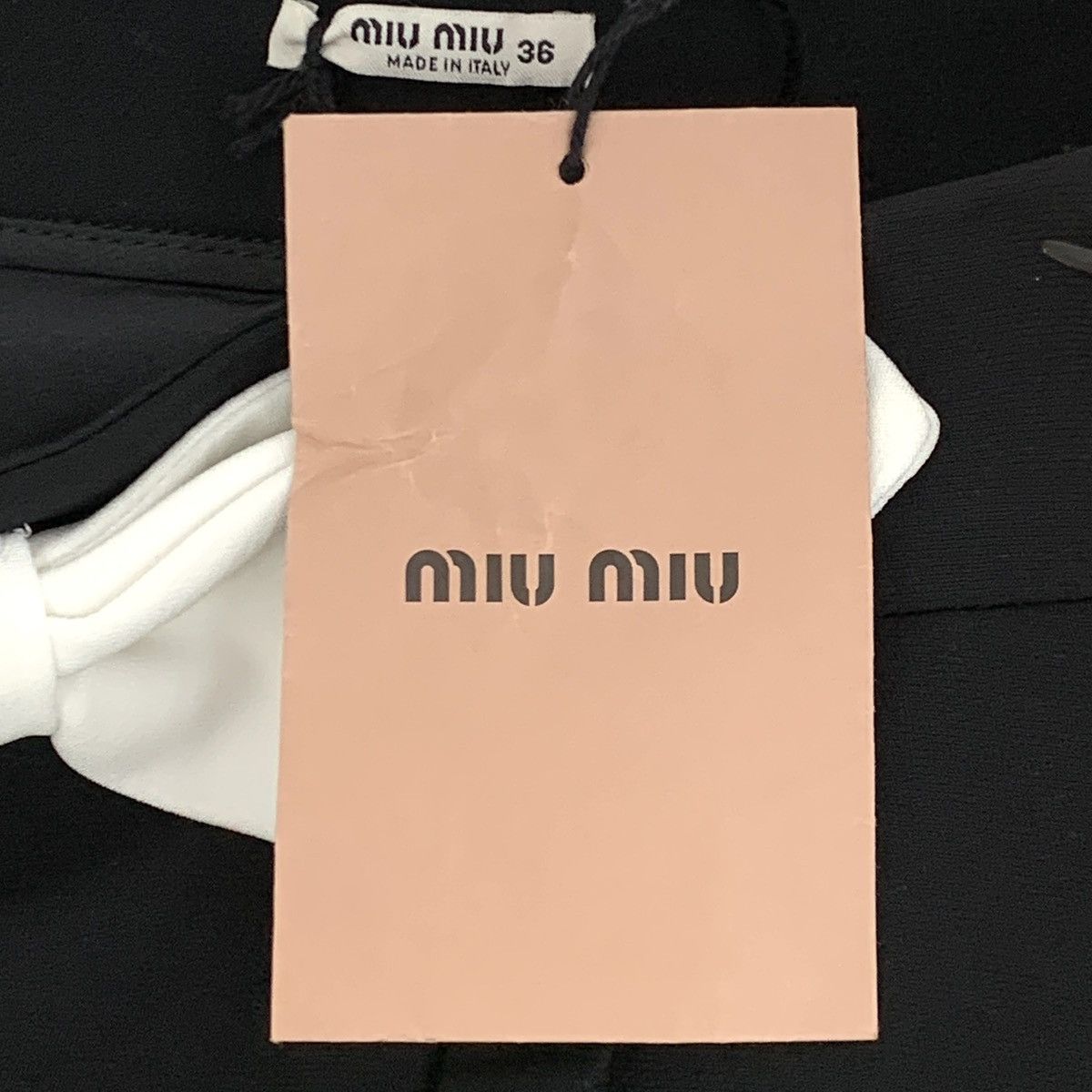 Miu Miu Miu Miu Black Bow Casual Mini Skirt K26WX Size 25" / US 0 / IT 36 - 9 Thumbnail