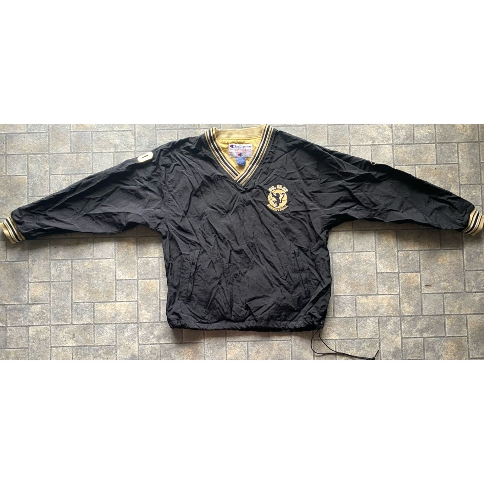 Champion Champion Windbreaker Jacket Nylon St Olaf Basketball Mens Medium Black Size US M / EU 48-50 / 2 - 2 Thumbnail