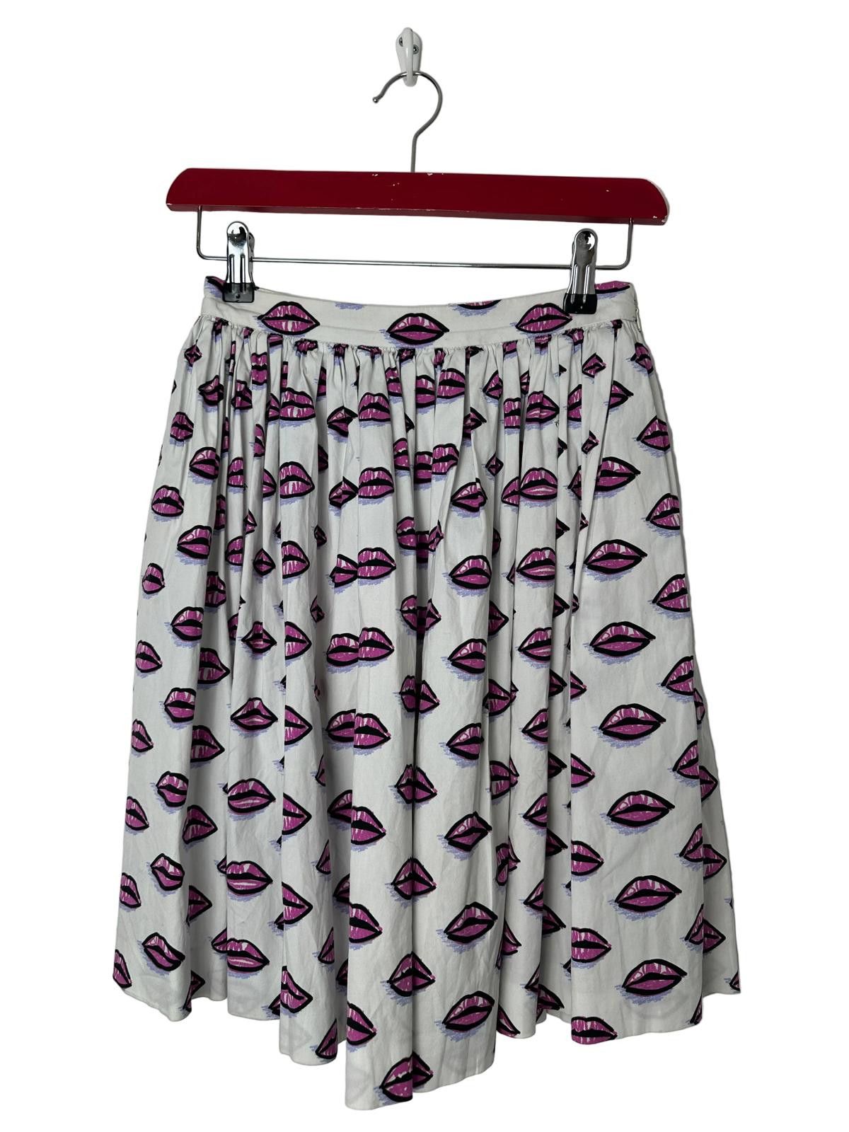 Prada S/S 2017 Lips Print Skirt