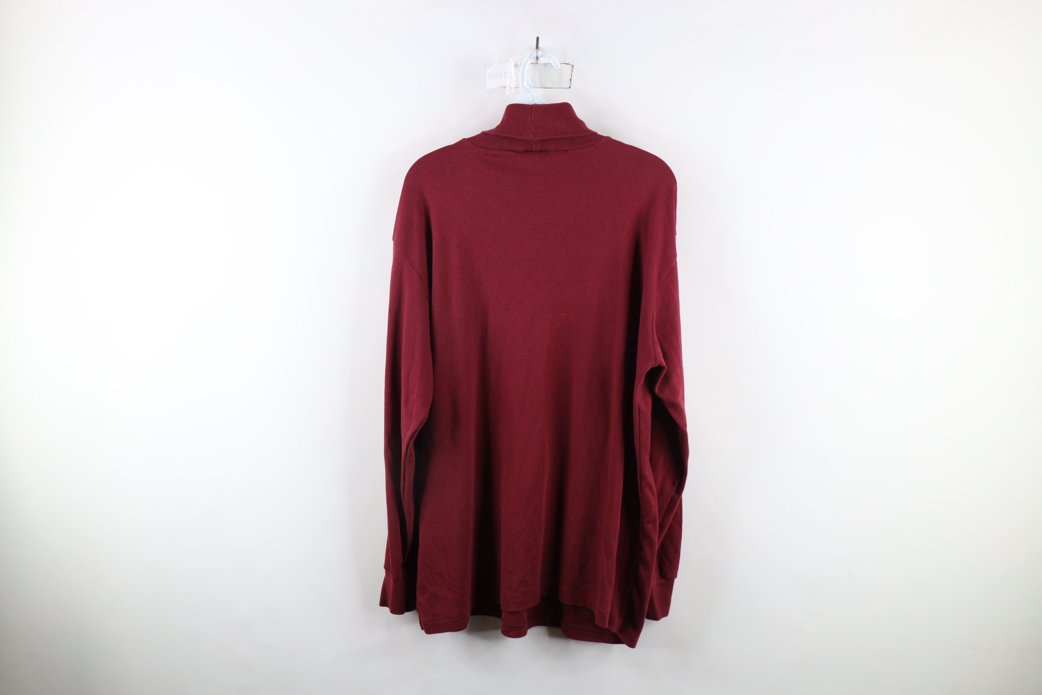 Vintage × Wrangler Vintage 70s Wrangler Long Sleeve Turtleneck T-Shirt Red USA Size US XL / EU 56 / 4 - 7 Thumbnail