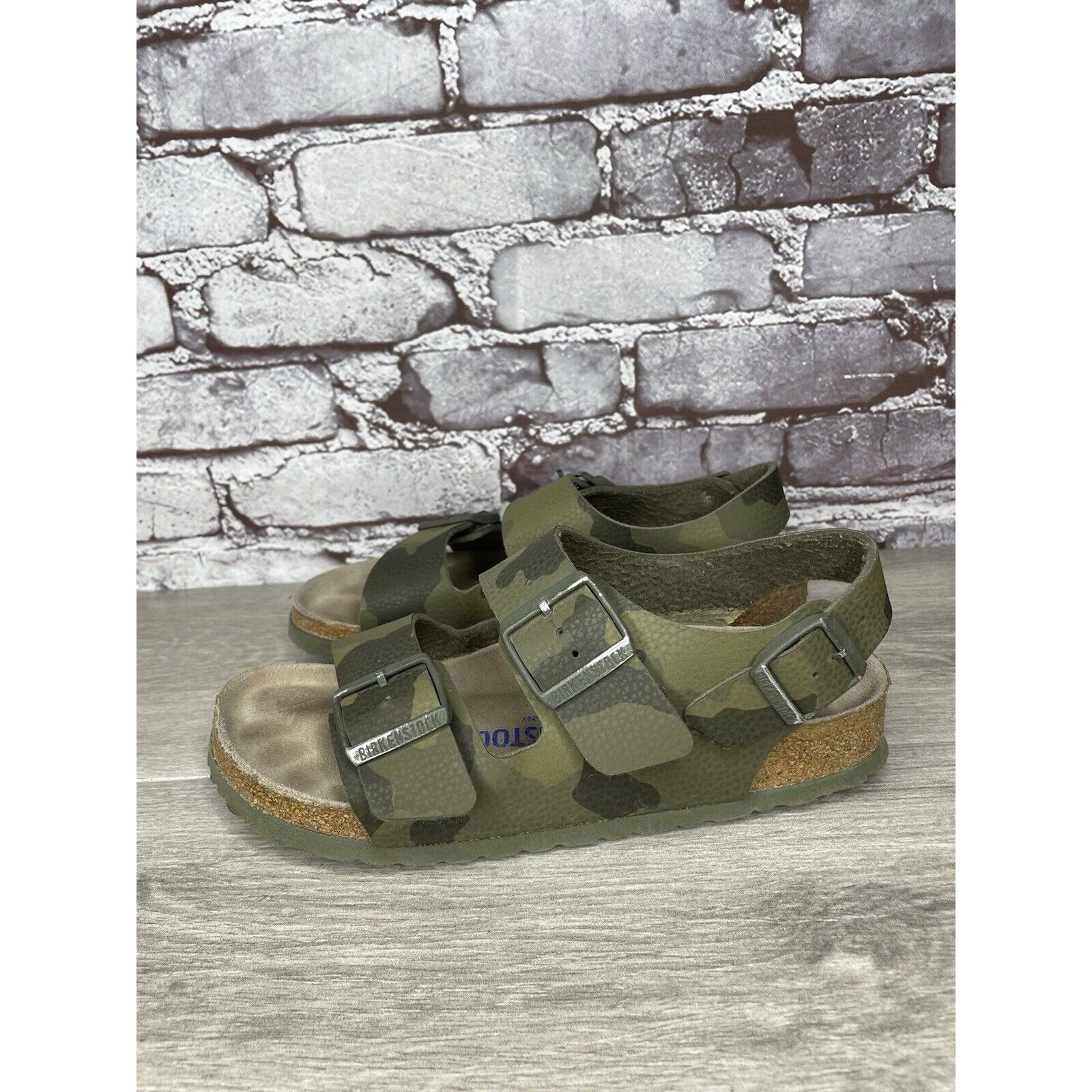 Birkenstock Birkenstock Milano Army Green Leather Ankle Strap Sandals Wo Size US 6.5 / IT 36.5 - 1 Thumbnail
