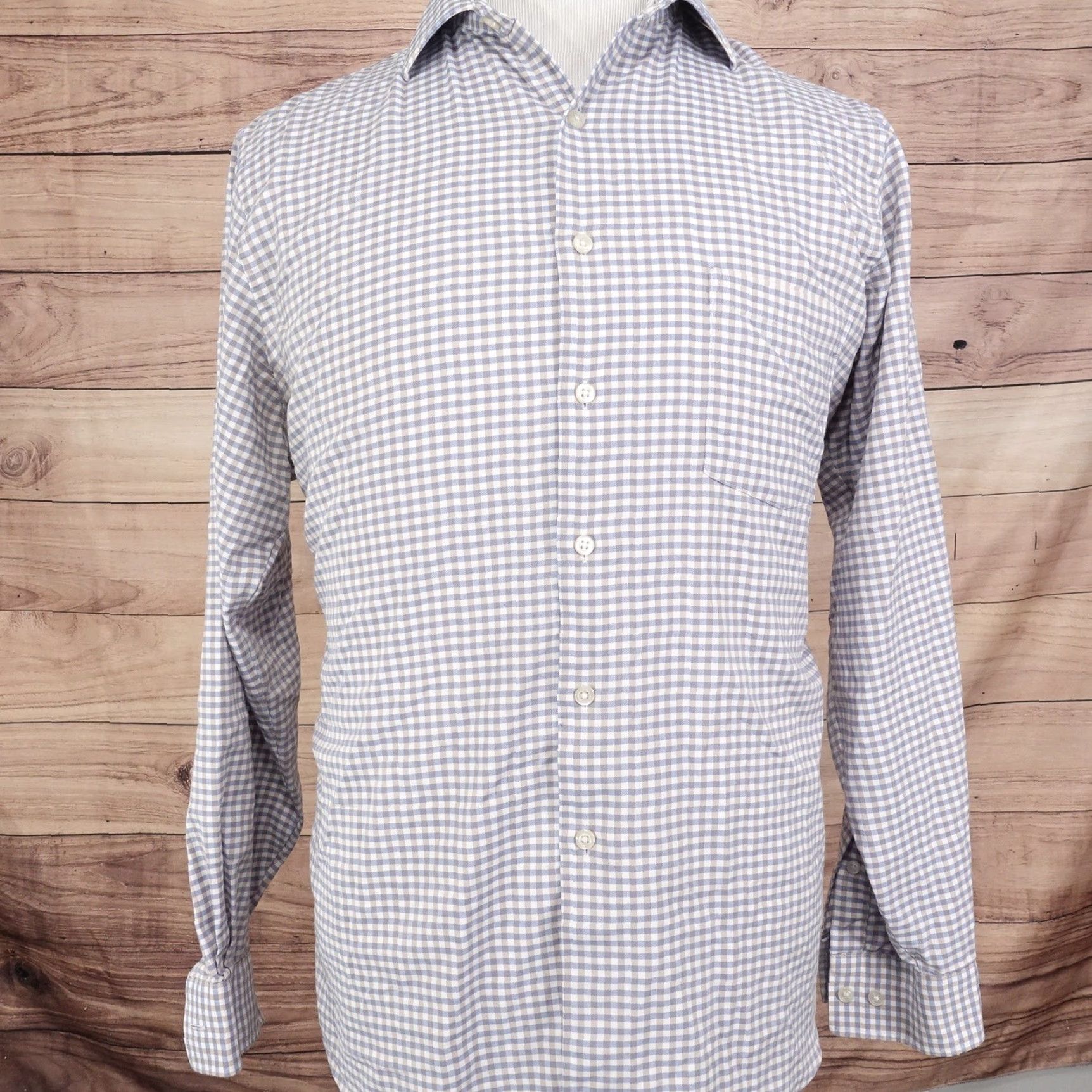 Van Heusen Van Heusen Flex Shirt Mens 16 34/35 Blue Check Regular Fit Long Sleeve -20 Size US L / EU 52-54 / 3 - 3 Thumbnail