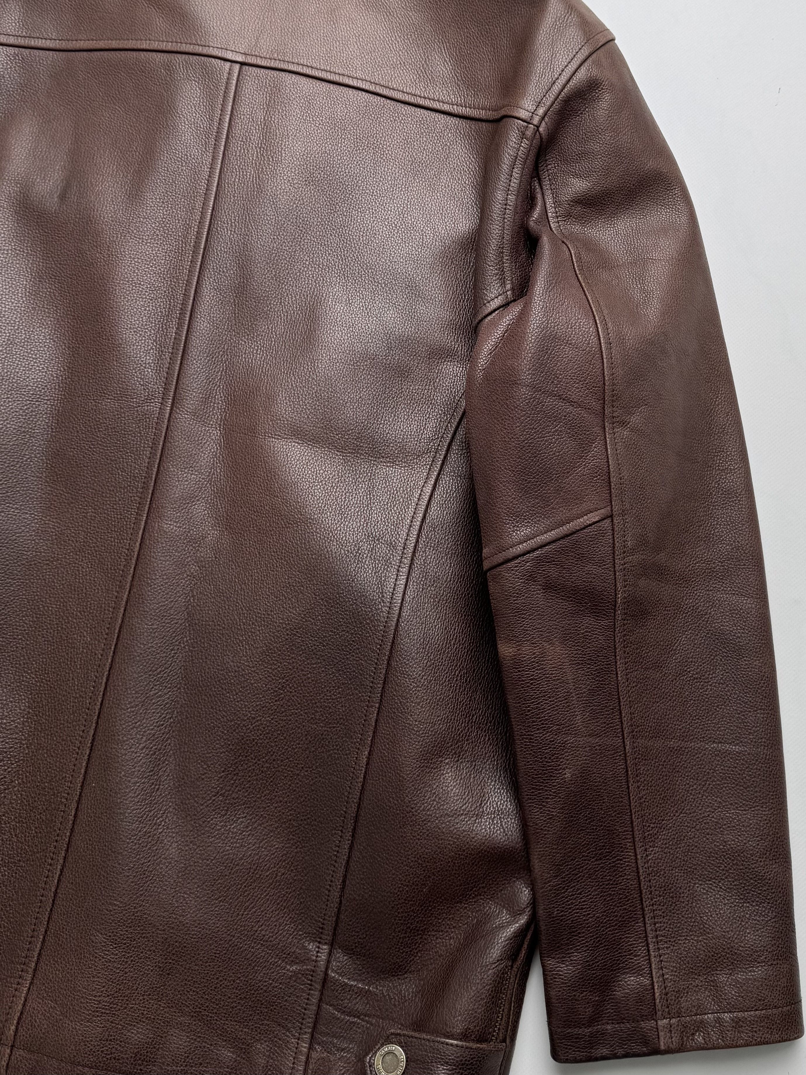Vintage Vintage Heavy Leather Coat B8(V408)E2 Size US XL / EU 56 / 4 - 8 Thumbnail